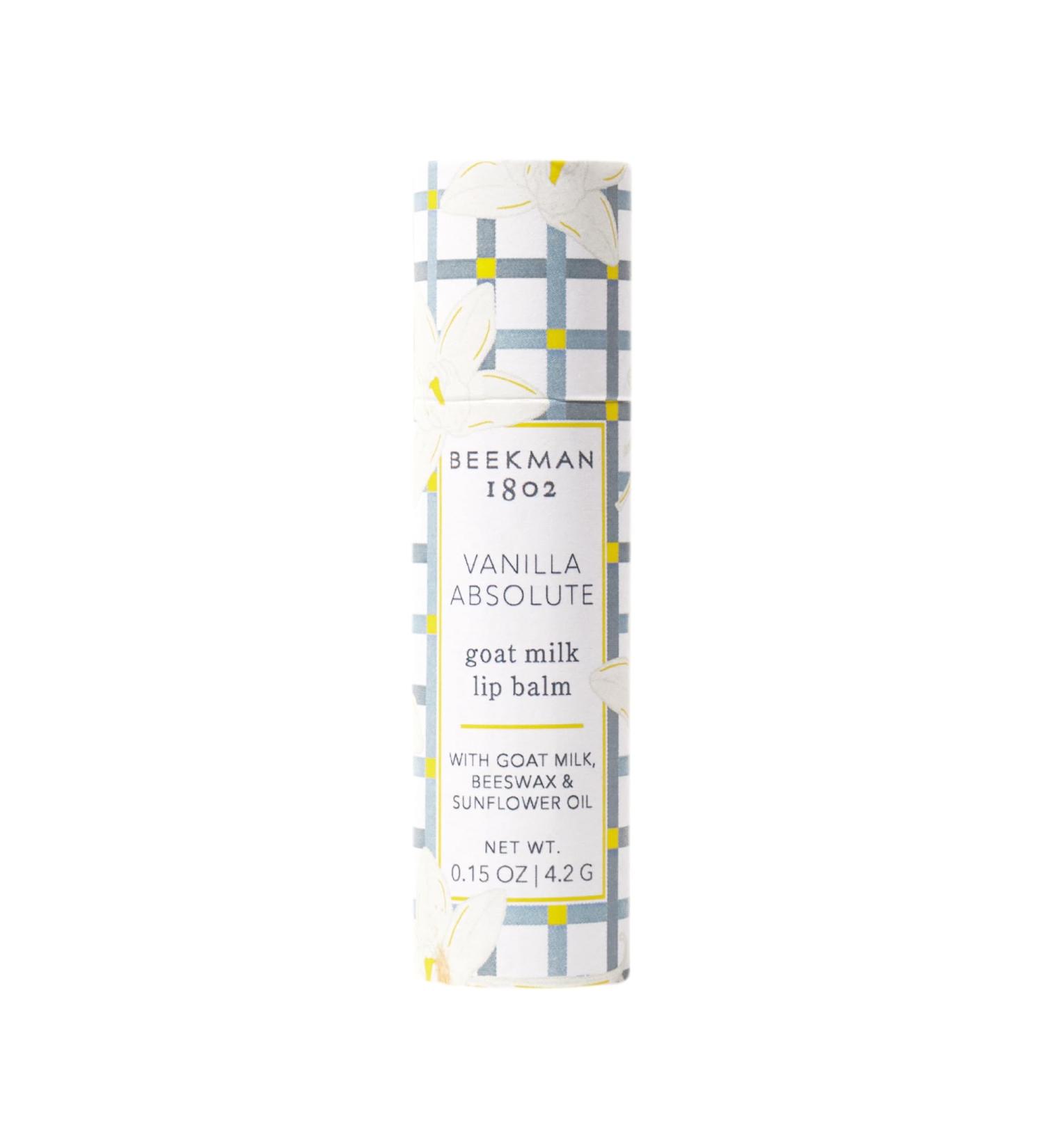 Beekman 1802 Lip Balm Vanilla Absolute - 0.15 oz - With Goat Milk Vitamin E & Beeswax for Dry Cracked Lips - Good for Sensitive Skin - Cruelty Free - Packaging May Vary - Buy Online on GoSupps.com