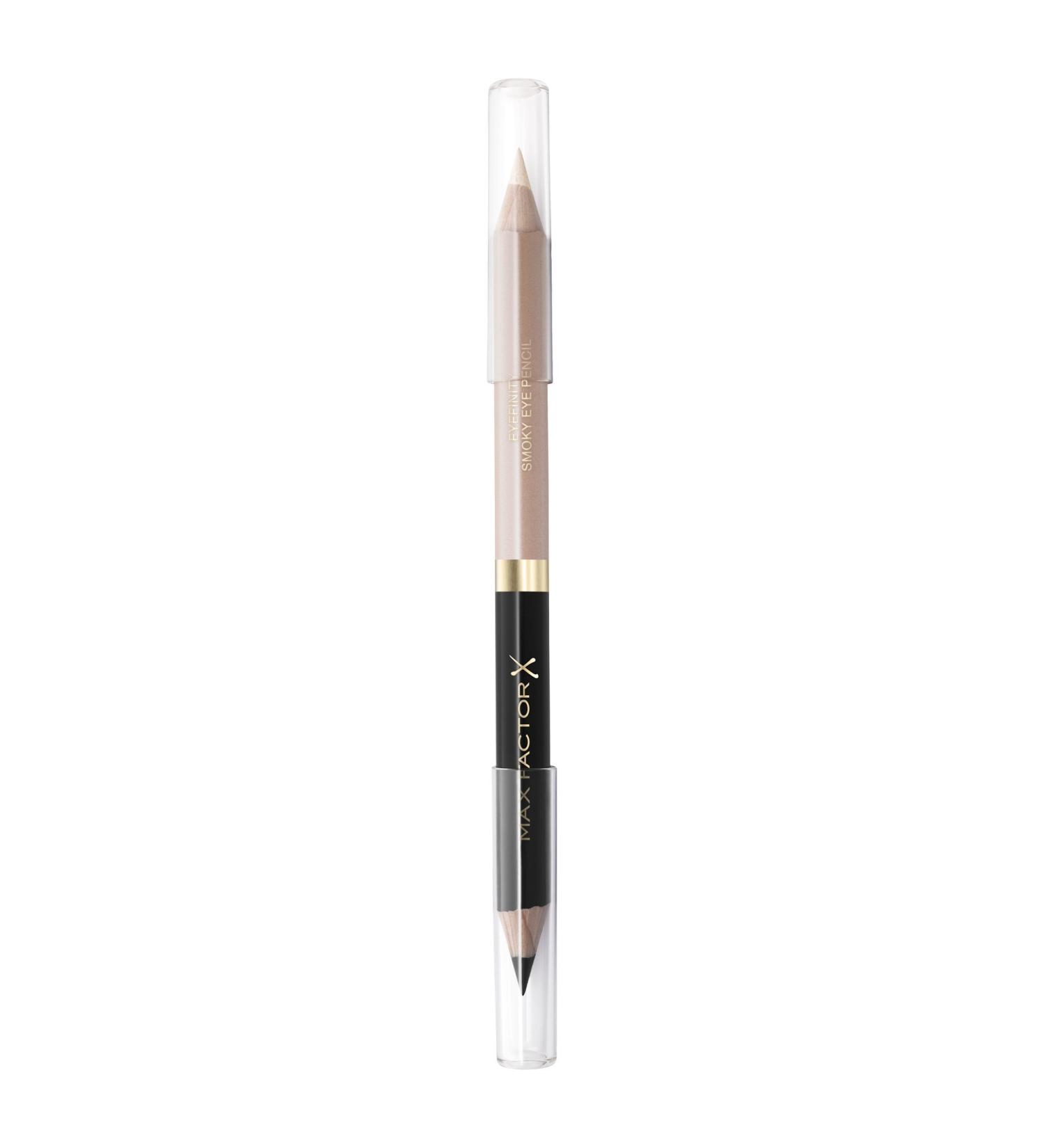 Max Factor Eyefinity Smokey Eye Pencil Black Onyx and Diamond Glitz 01 - Duo Kajalstift with integrated highlighter - black and white - 1 x 4.5 g