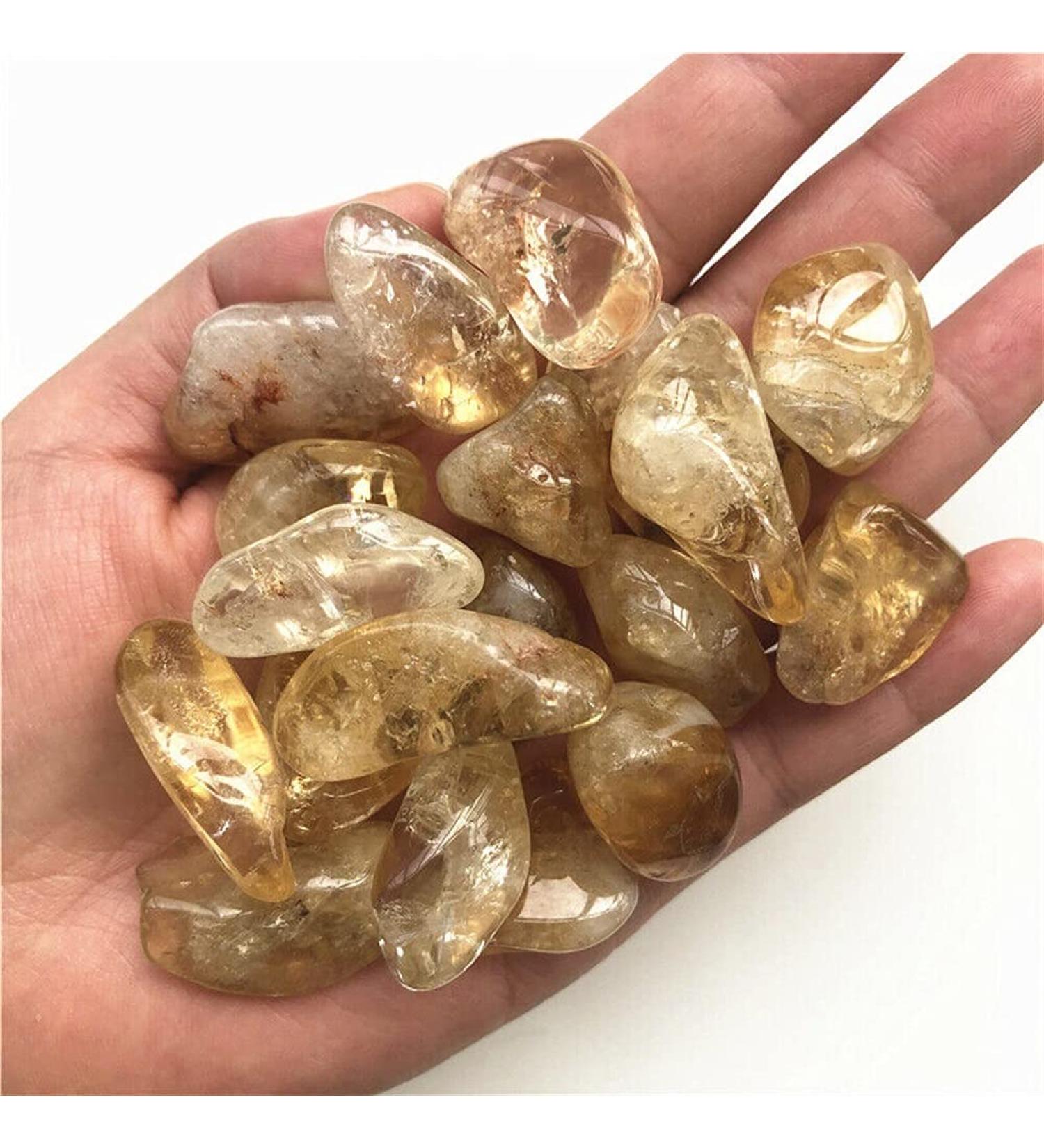 Decorative Crystal 20-40mm Natural Tumbled Citrine Quartz Crystal Stones Reiki Stones Brazil Natural Quartz Crystals 100g Home Decor Crystal - Buy Online on GoSupps.com