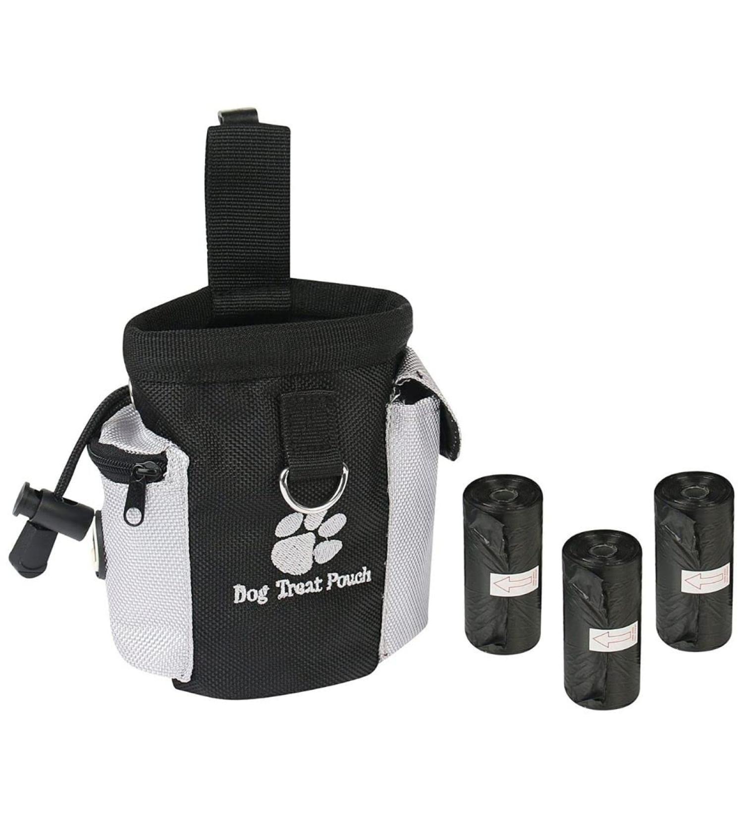 Amathing Dog Training Feed Bag - 60 Feces & Treats | 15x14 cm Black Clip & Stretch Opening - Buy Online on GoSupps.com
