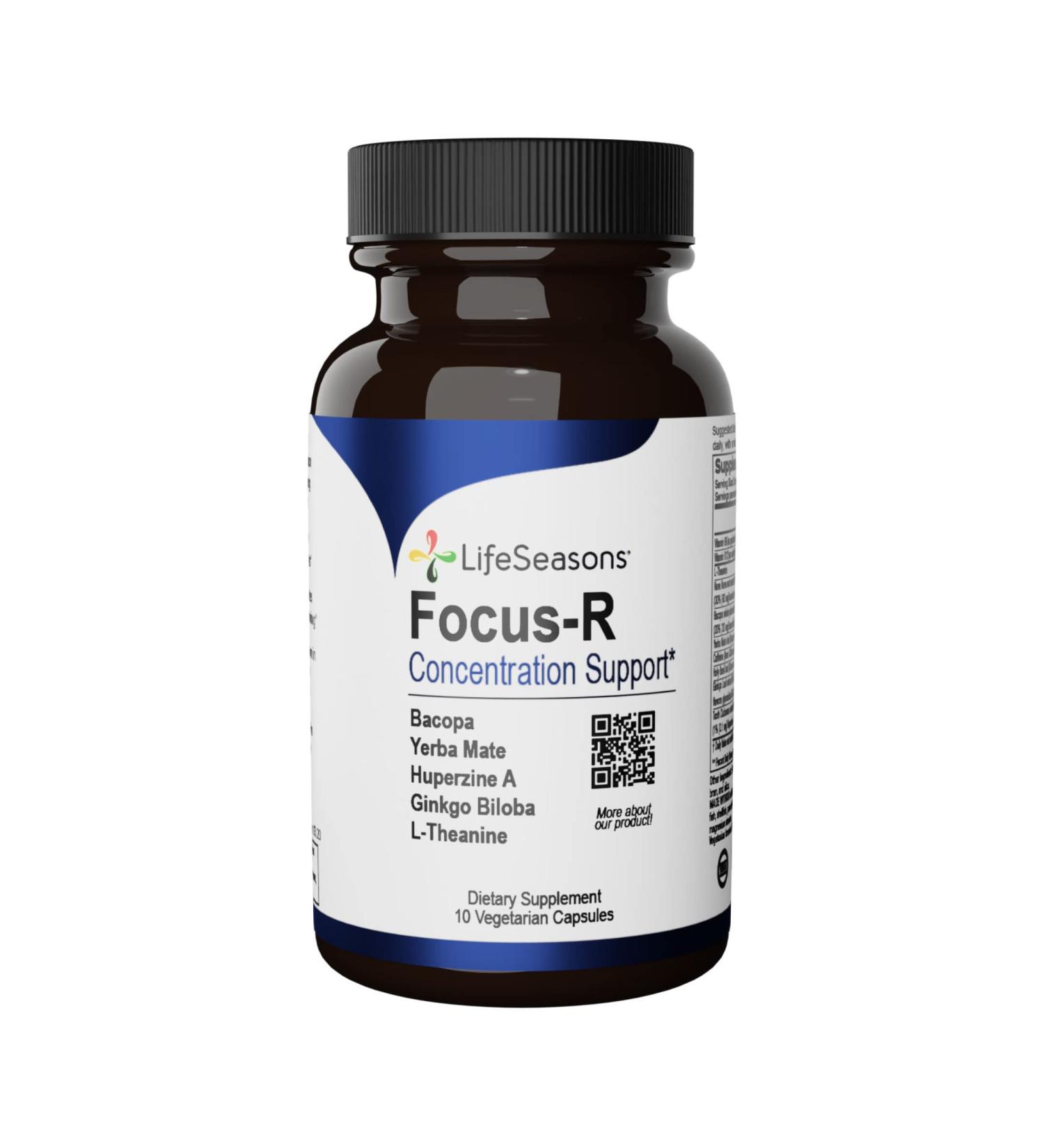 Life Seasons Focus-R: Nootropic Brain Formula for Concentration and Memory - 10 Capsules - Buy Online on GoSupps.com