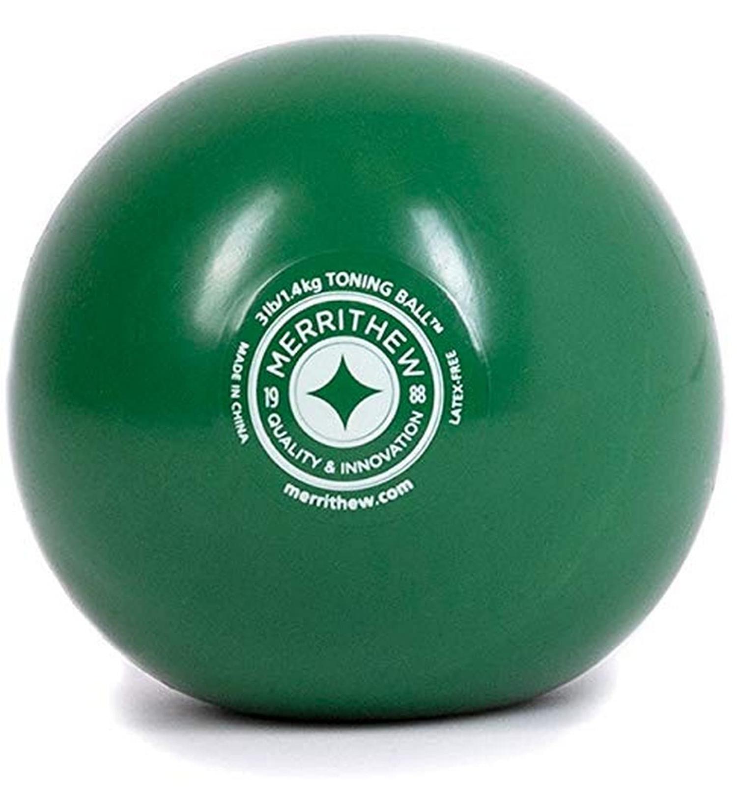 STOTT PILATES 3-Pound Green Toning Ball - Tone and Strengthen Muscles Efficiently - Buy Online on GoSupps.com