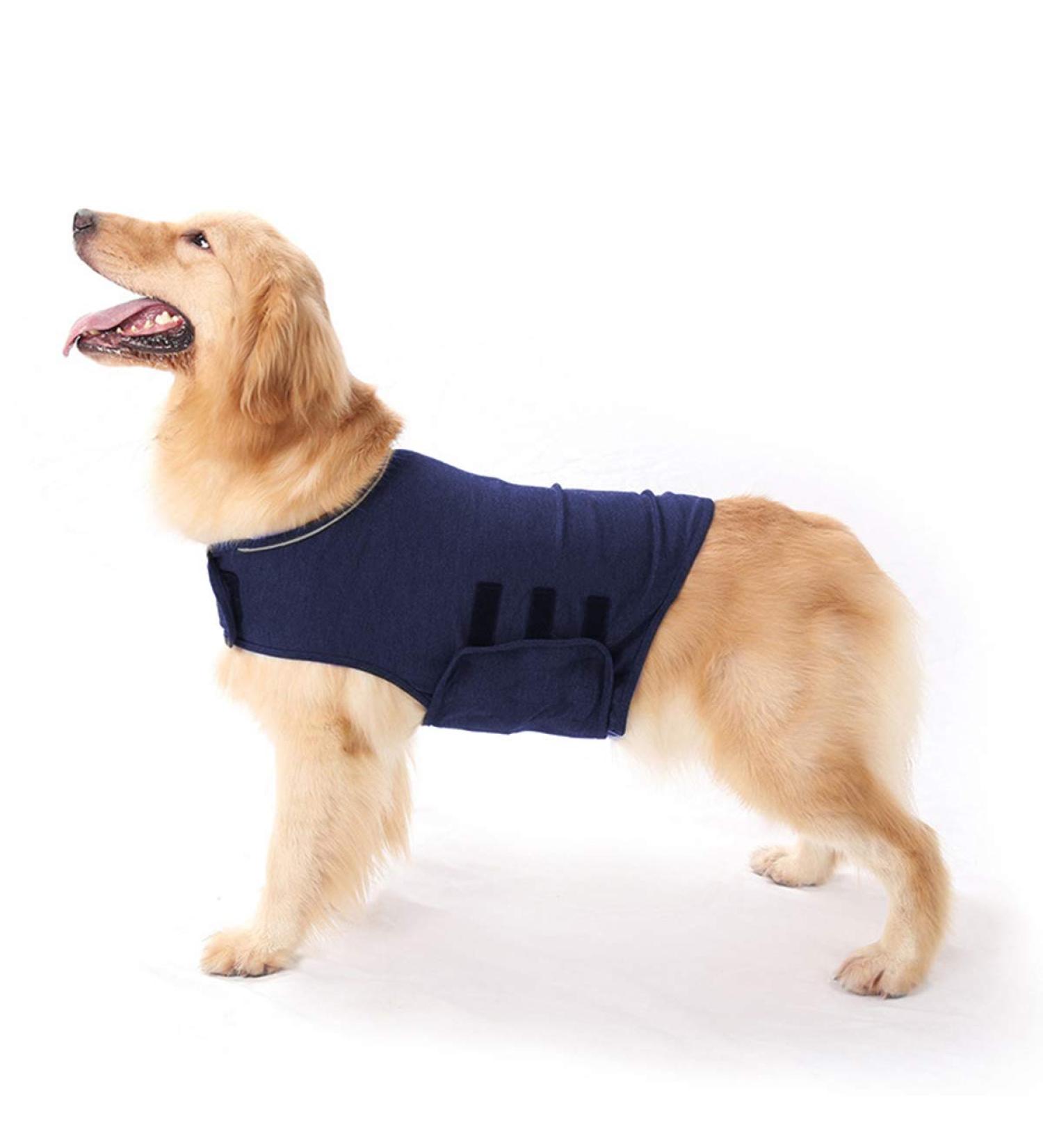 Chennie Sport Dog Anxiety Jacket - Calming Coat & Thunder Wrap for Small & Large Dogs (7-13 kg) - Stress Relief in Navy Blue - Buy Online on GoSupps.com
