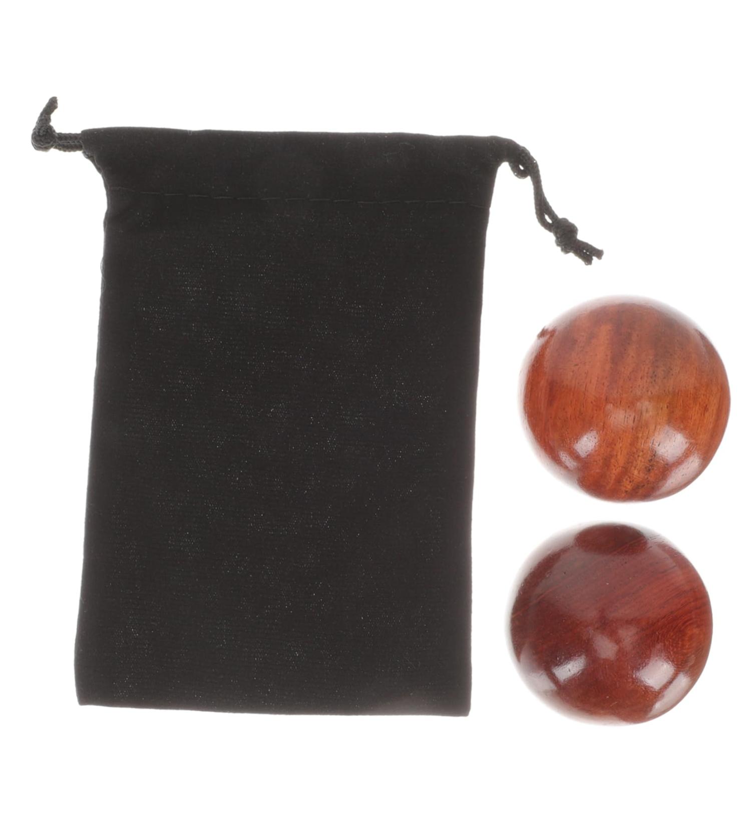 Beavorty 4-Piece Wooden Massage Ball Set | Baoding Fitness & Hand Muscle Exercise | Rosewood Gym Massage Device - Buy Online on GoSupps.com