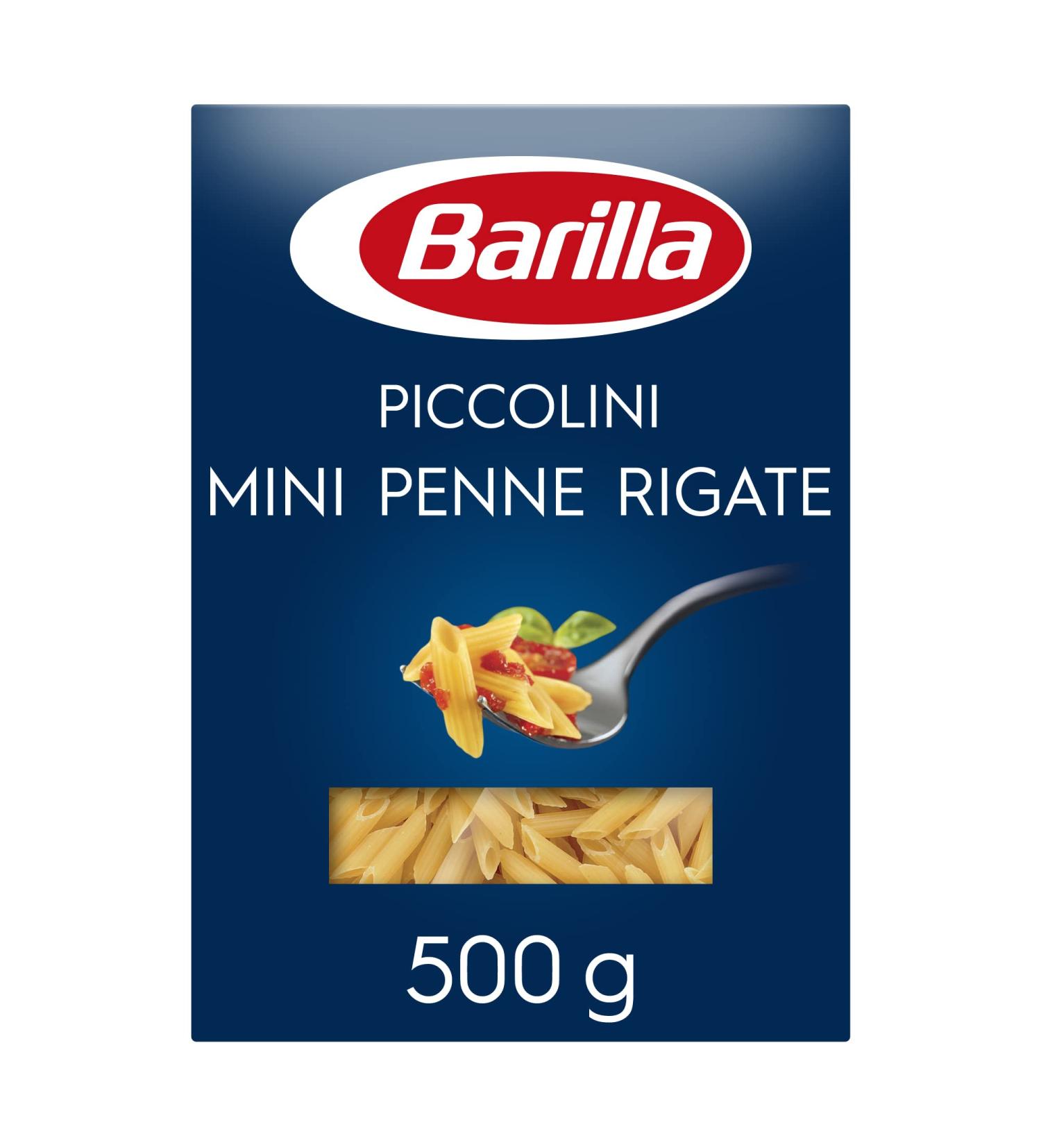 Barilla Pasta Piccolini Mini Penne Rigate - High-Quality Durum Wheat 500g Quick 6-Minute Cooking Time - Shop Internationally - Buy Online on GoSupps.com