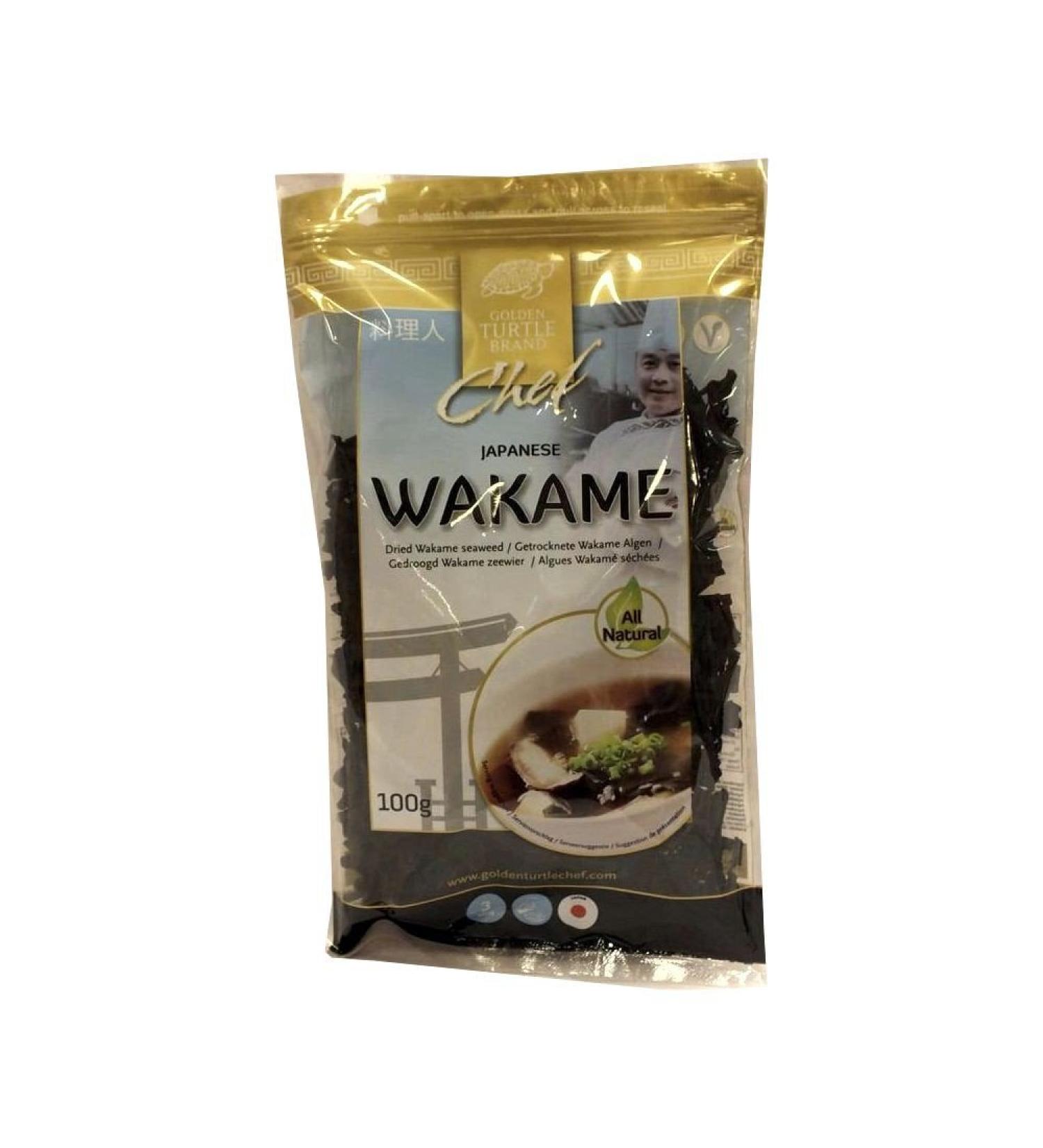 Golden Turtle Dried Japanese Wakame Seaweed 100g - 100% Natural