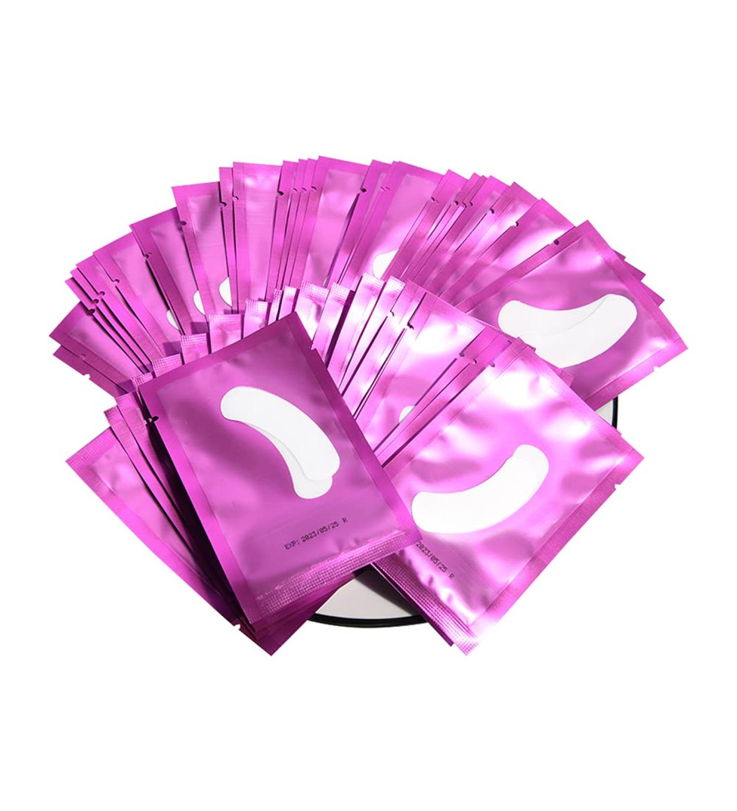 Lunamoon 50 Pairs Boat Shape Eye Pads for Eyelash Extensions - Purple Under Eye Patches & Accessories - Buy Online on GoSupps.com