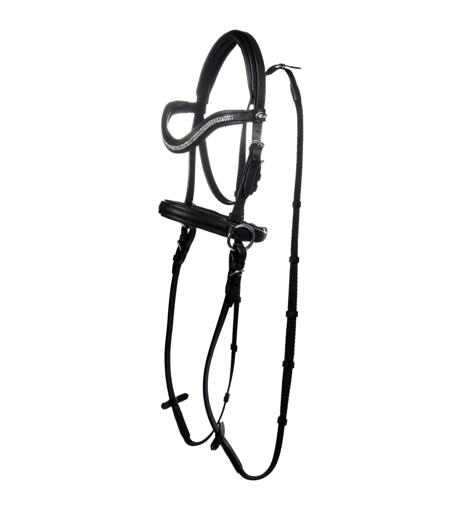 RL24 Real Leather Bridle for Wooden Horses | HKM Funny Horse Toys | Black Bridle with Reins for Children & Minishetty Accessories - Buy Online on GoSupps.com