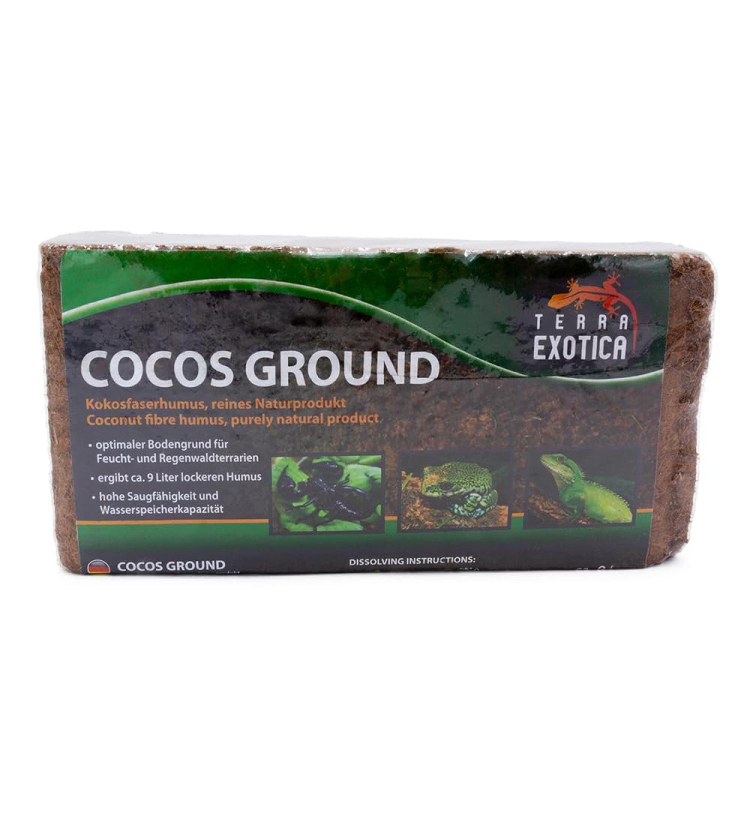 Coco's Ground Coconut Humus for Terrariums | 9L Substrate for Amphibians Reptiles & Vertebrates | Organic Coconut Fiber Litter (650g Brick) - Buy Online on GoSupps.com