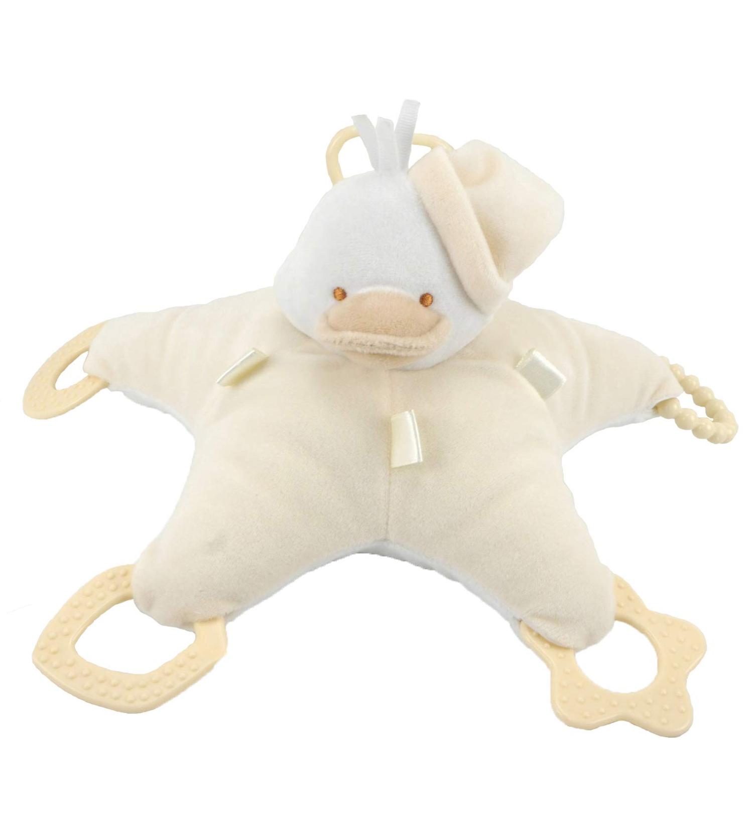 Duffi Baby soft toy Patito and teething ring 100% polyester color natural Master Baby Home SL 0767-05