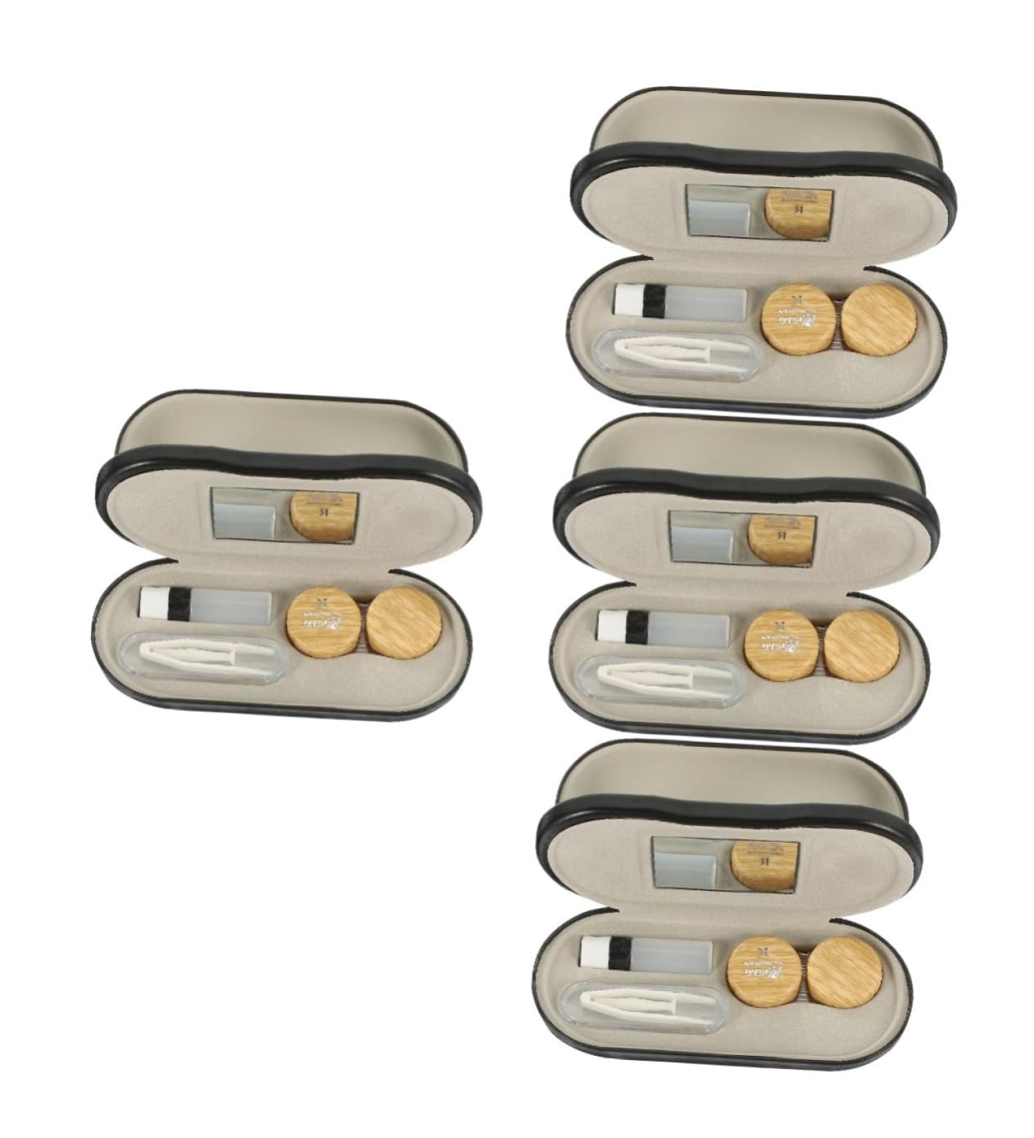 Buy Aboofan Dual Purpose Glasses Case - 4 Sets Double-Layer Travel & Storage Box for Glasses & Contact Lenses - Perfect for International Shipping - Buy Online on GoSupps.com