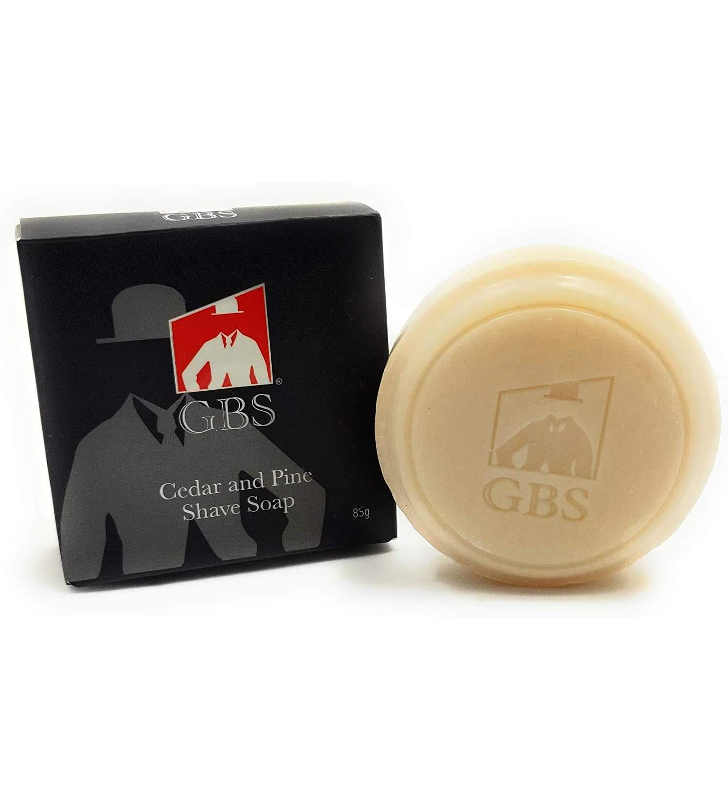 G.B.S 97% Men's Cedar & Pine All Natural Shave Soap - Rich Lather for Ultimate Wet Shaving Experience - Buy Online on GoSupps.com