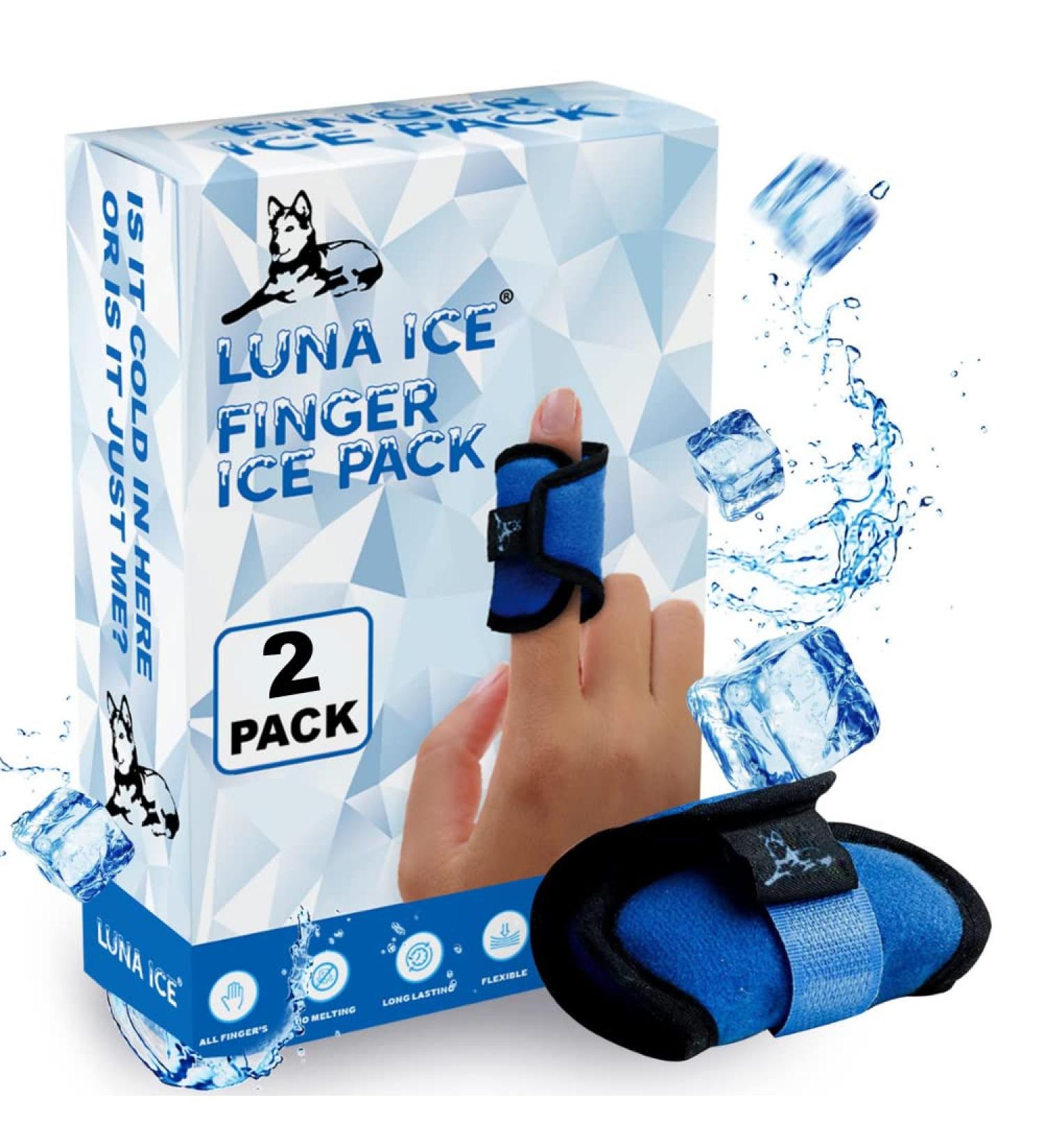 Luna Ice Finger and Hand Ice Pack Set - 2 Pack Finger Wrap and Ice Gloves for Hands - Buy Online on GoSupps.com