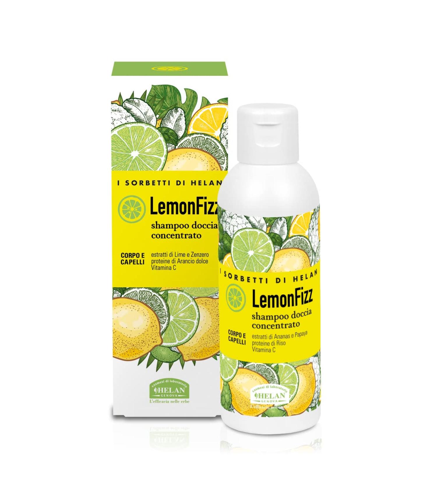  Helan Helan I Sorbetti LemonFizz Shampoo and Shower for Men and Women Scented with Lime and Ginger Extract Shampoo and Shower for Body and Hair with Natural Ingredients and Vitamin C 150 ml - Buy Online on GoSupps.com
