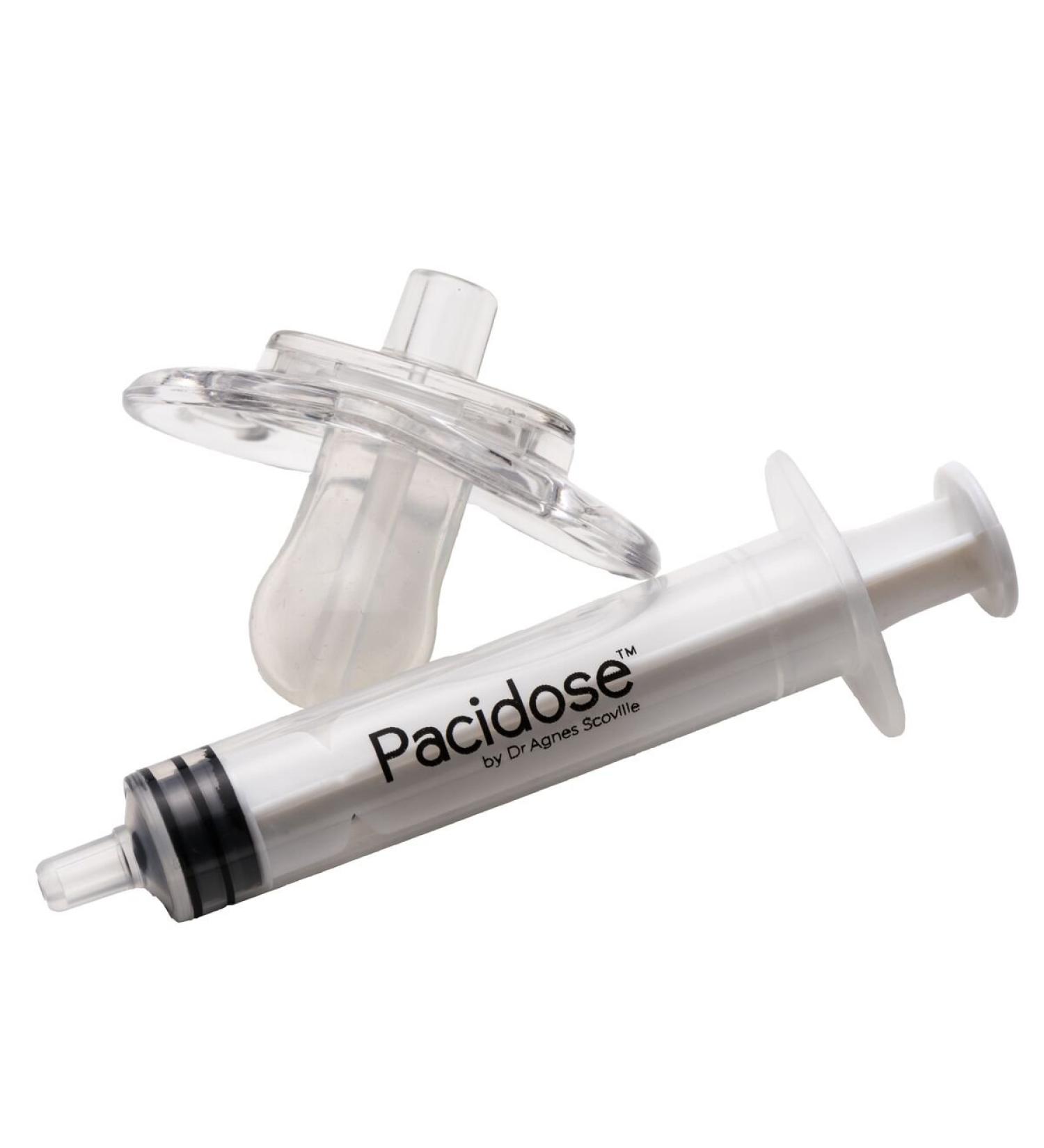 Pacidose Pacifier Medicine Dispenser with Oral Syringe for Newborns 0-6 Months - Buy Online on GoSupps.com