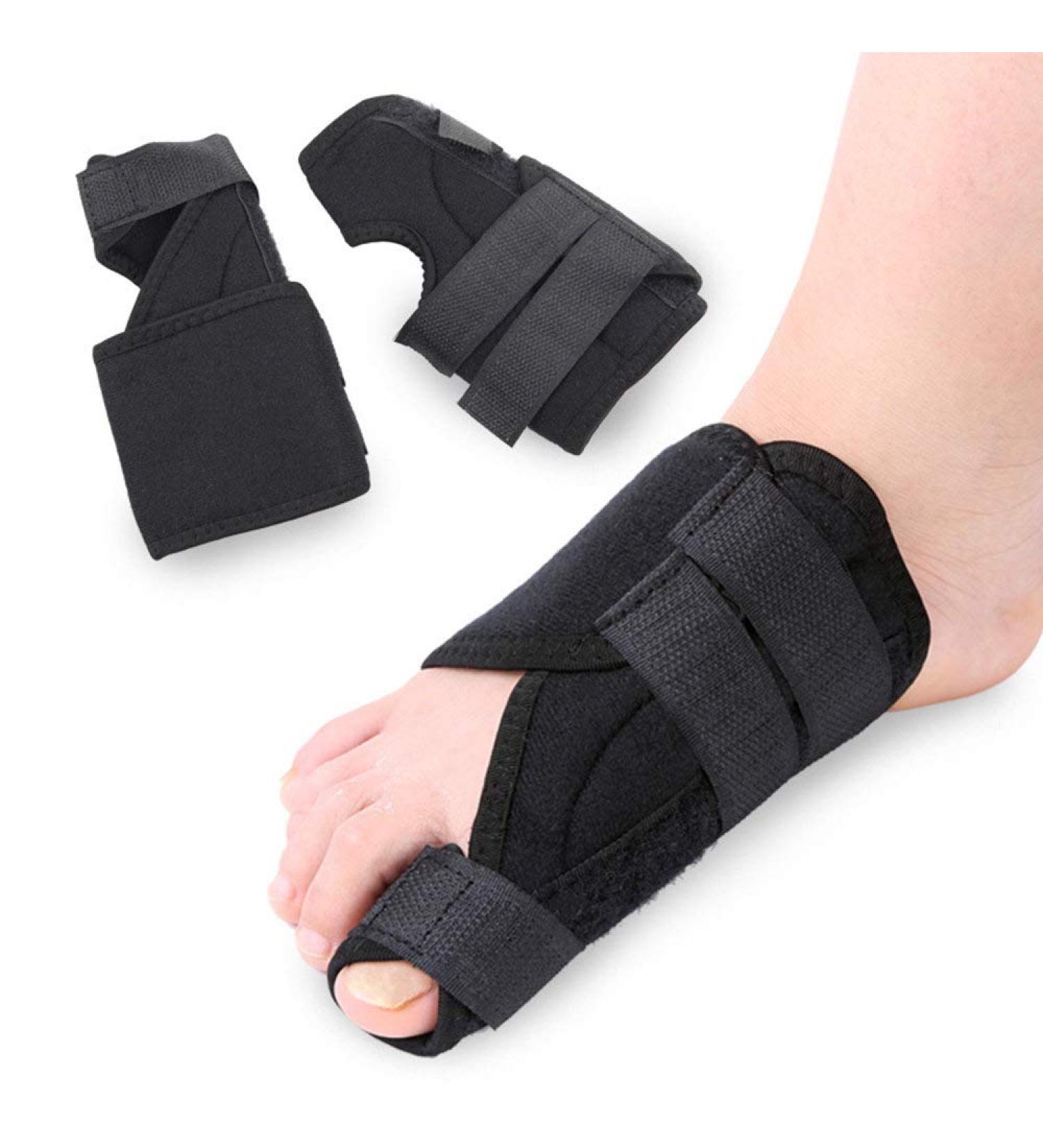 Hallux Valgus Bunion Corrector - Adjustable Sleeve & Sock for Overlapping Toes - Black - Buy Online on GoSupps.com