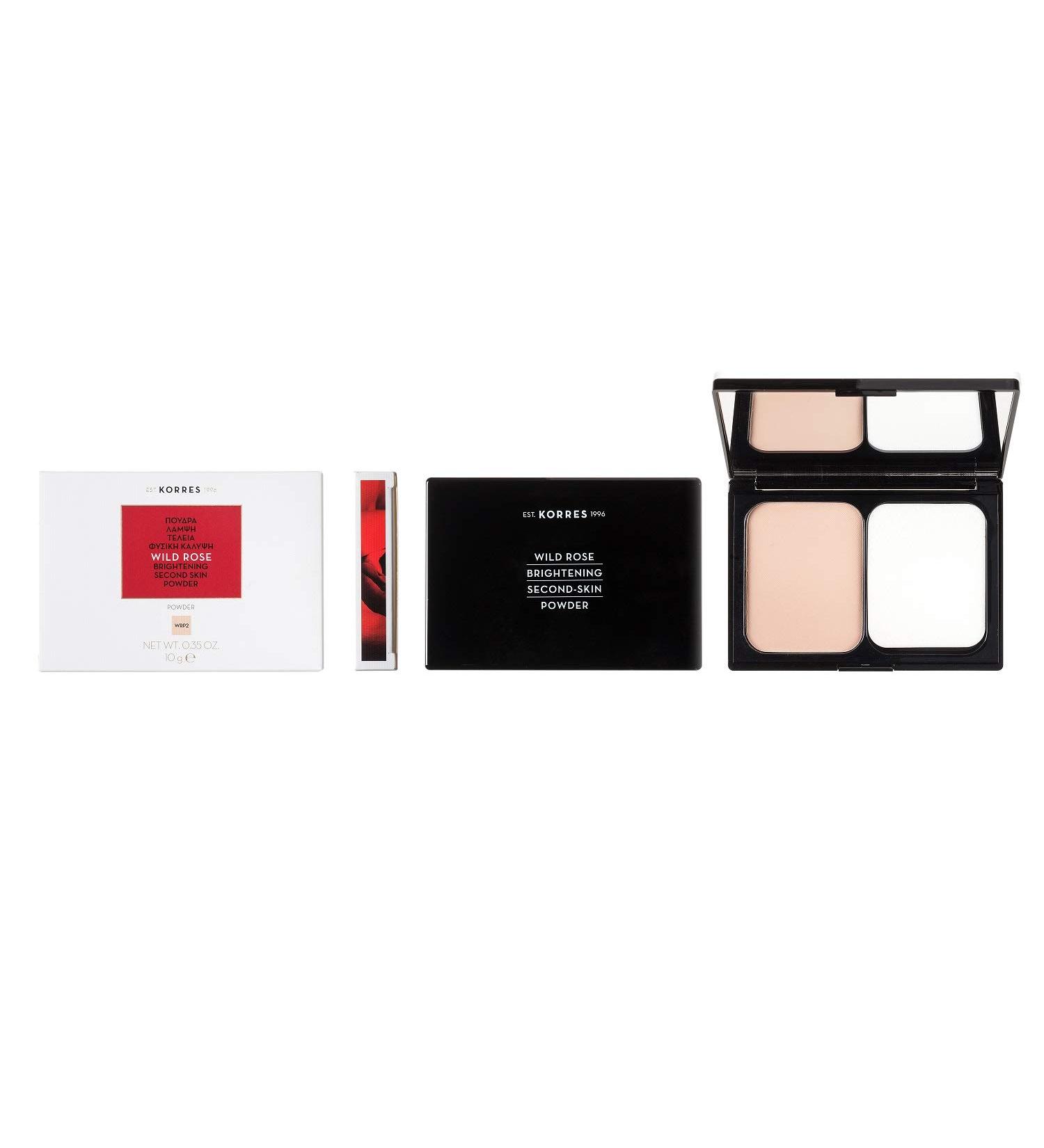 KORRES Wild Rose Compact Powder WRP2 - Medium | Flawless Complexion Wild Rose Oil & Vitamin C Vegan 10g - Buy Internationally - Buy Online on GoSupps.com