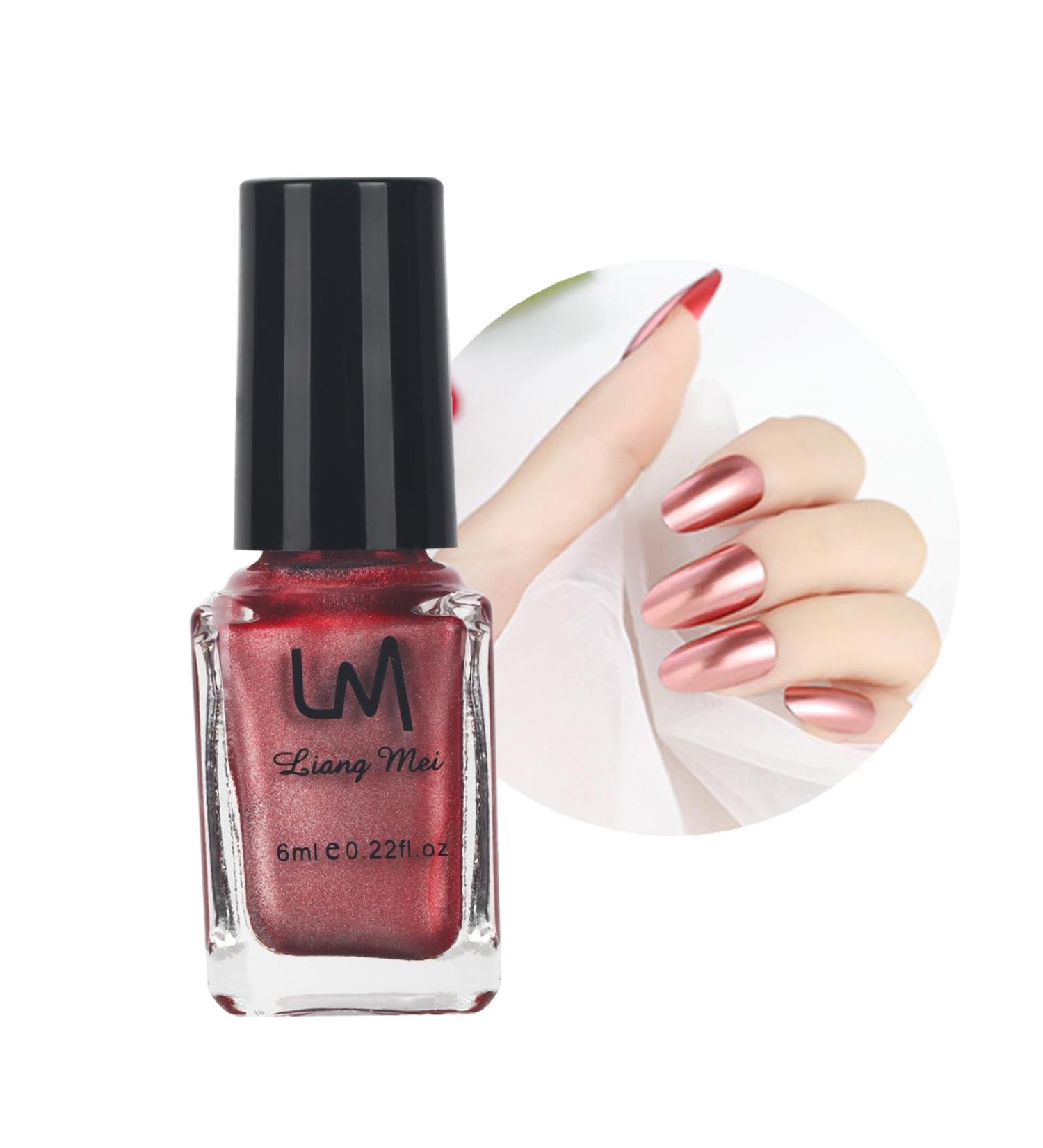 Metal Nail Polish - Rose Gold Nail Polish - 6ML Quick Drying Mirror Nail Varnish - Metallic Effect Nail Art Polish - Holographic Nail Varnish Chrome Nail Polish - No UV Needed - Buy Online on GoSupps.com