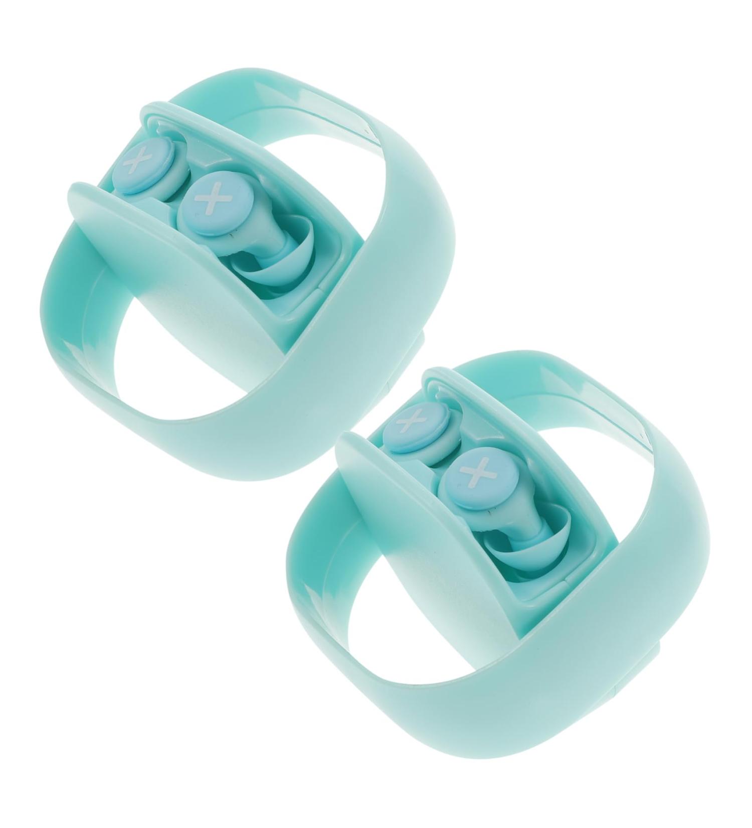 FRCOLOR Noise Canceling Silicone Earbuds - 2 Sets Anti-Noise Ear Hooks for Sleeping & Swimming - Sky-Blue Travel Companion - Buy Online on GoSupps.com