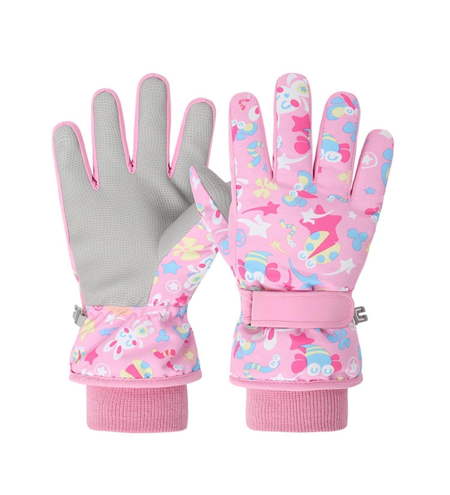 Buy Fayhijun Kids Winter Gloves & Down Shoes | Windproof Fleece Ski Gloves for 1-13 Years | Pink Size S (4-6 Years) - International Shipping Available - Buy Online on GoSupps.com