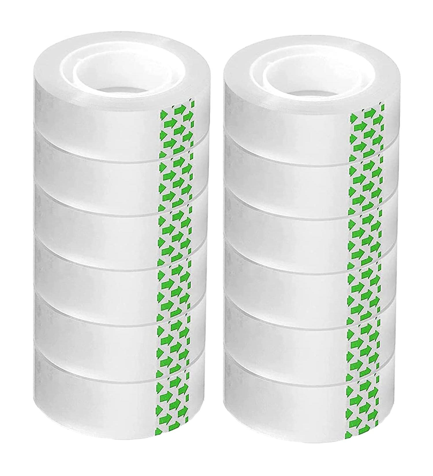 Cayxenful 12 Rolls Transparent Tape Refills  3/4-Inch x 1000 inch Clear Tape  1 inch Core  Clear Tape Refill Rolls for Gift Wrapping  Home  School Office Supplies - Buy Online on GoSupps.com