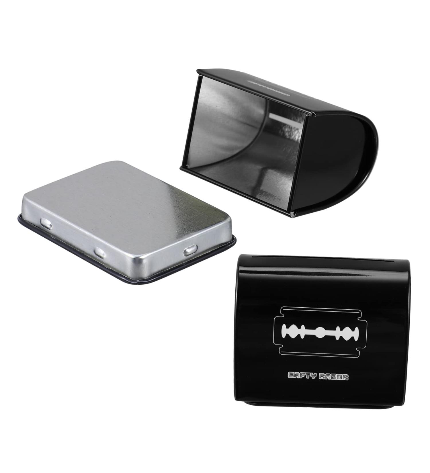 Lurrose 2-St Blade Storage Box Holder for Razor Blade Disposal - Small Iron Container Sharp Knife Storage 6.5x4.5x6cm - Safe & Convenient - Buy Online on GoSupps.com