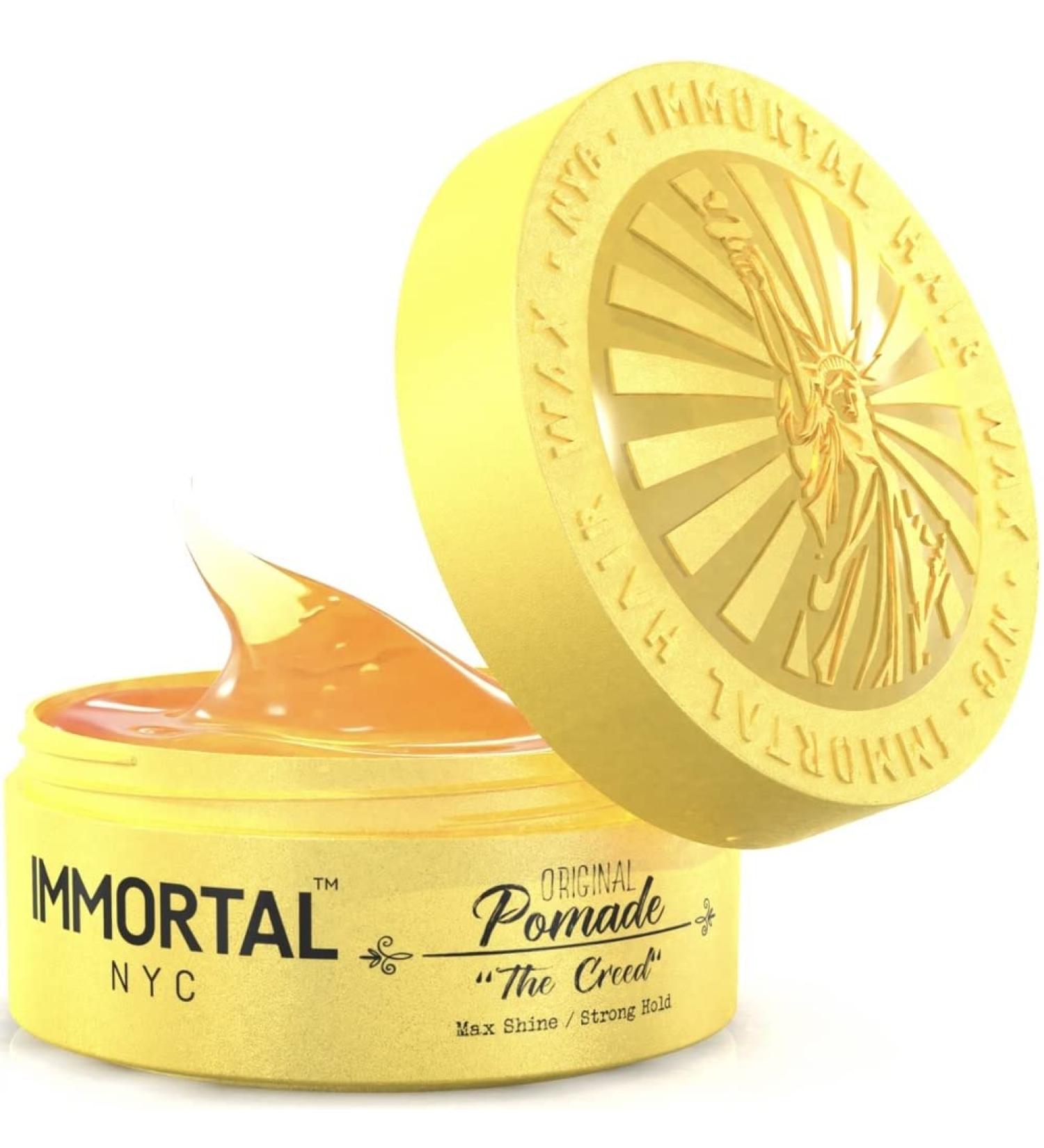 IMMORTAL NYC The Creed Strong Hold Pomade - Men's Water Based Natural Hair Styling Balm - Buy Online on GoSupps.com