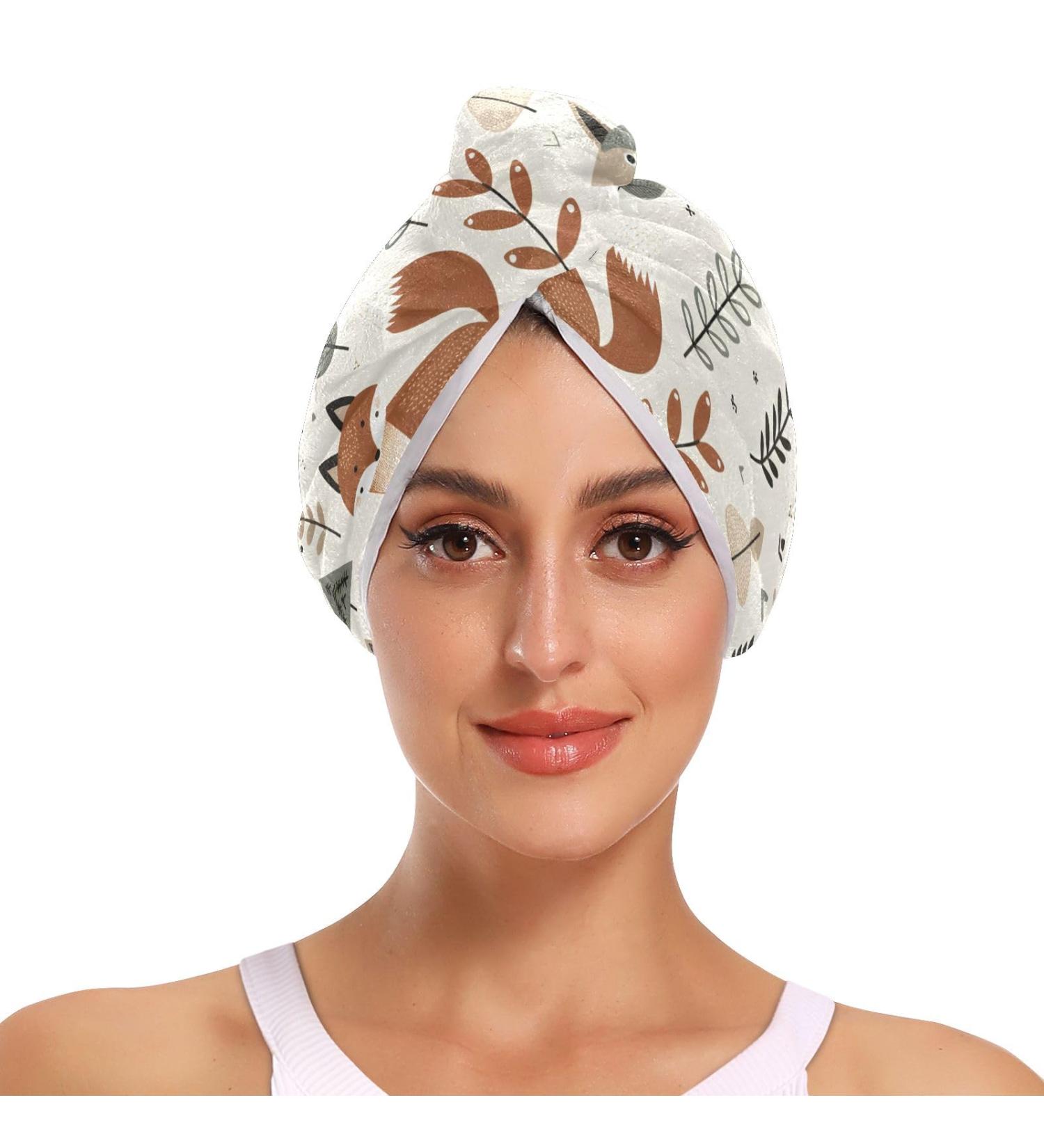Super Absorbent Foxes Hair Towel 2 Pack | Quick Dry Turbans for Women & Girls - Perfect Hair Drying Solution - Buy Online on GoSupps.com