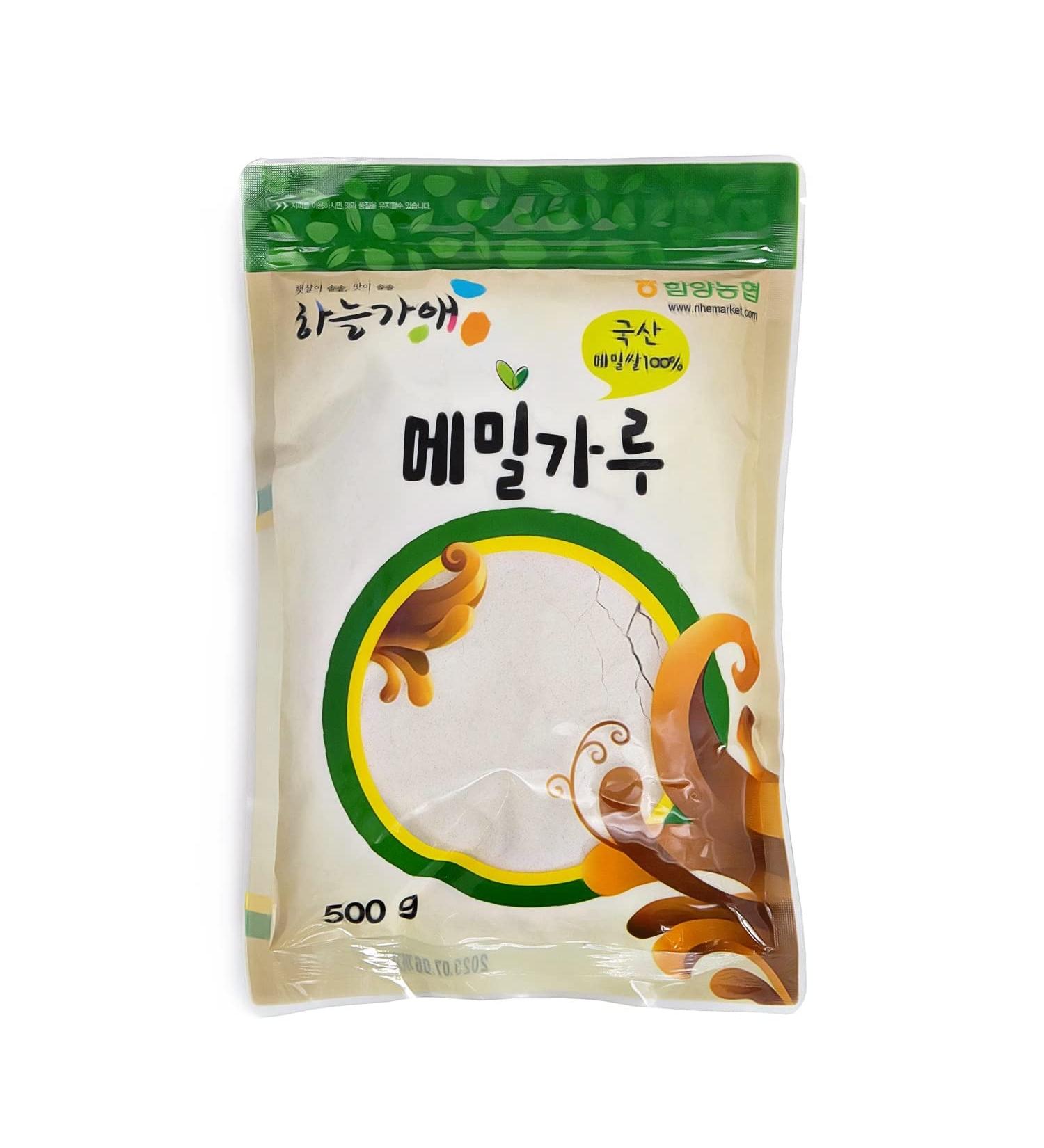 NongHyup Buckwheat Flour Memil Garu 500g/1.1 lb - All Natural Korean Wheat Powder, Gluten-Free & Vegan - Ideal for Pancakes - Buy Online on GoSupps.com