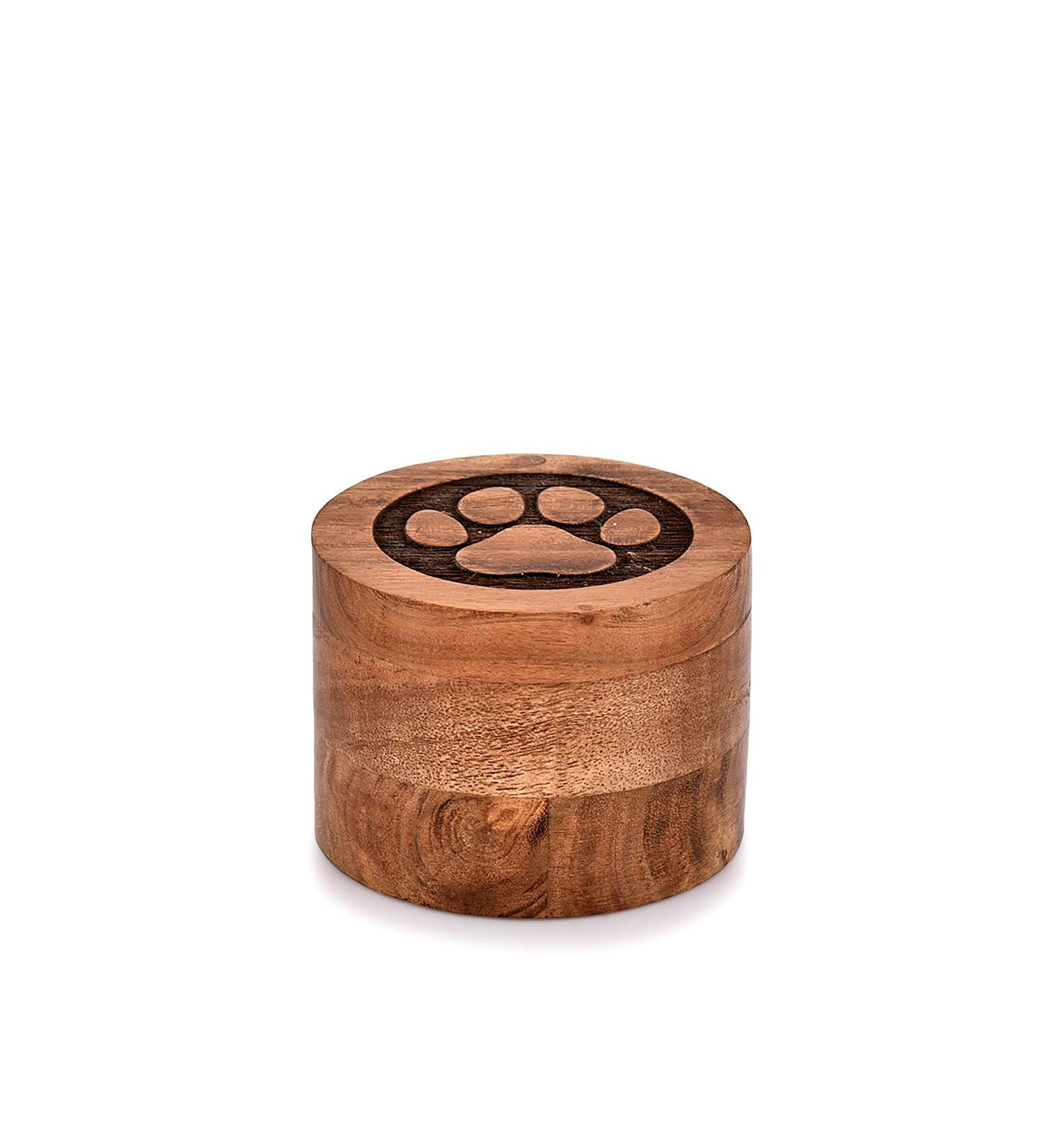 EDHAS Acacia Wood Decorative Urns Funeral Cremation Urn for Ashes for Dogs Pet Urns for Cats (8.89cm x 8.89cm x 6.35cm) - Buy Online on GoSupps.com