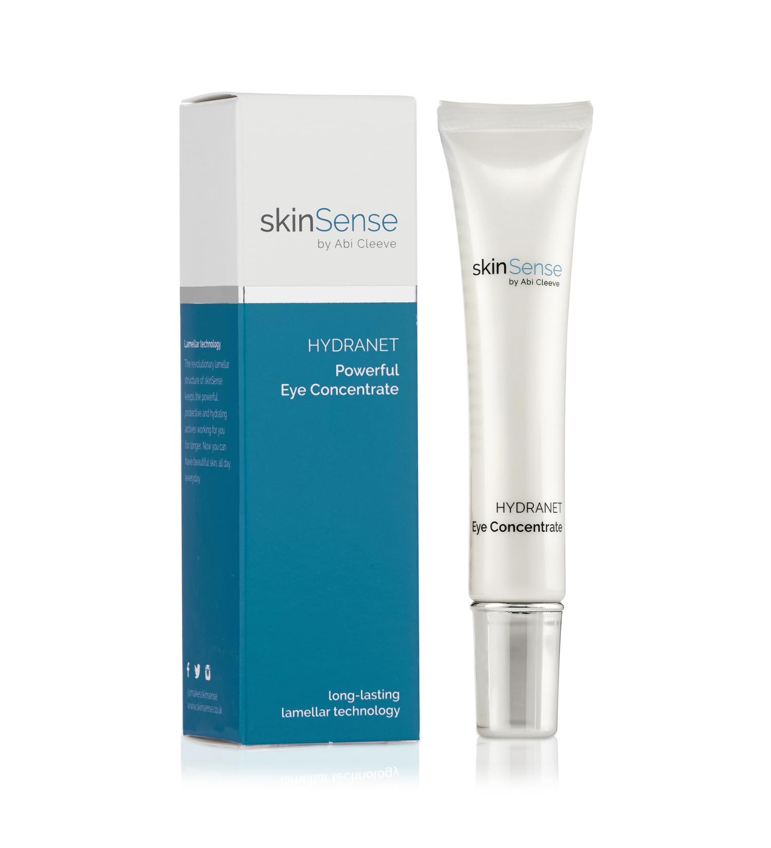 SkinSense Hydranet Powerful Eye Concentrate 15ml Hydrating Anti-Ageing Eye Cream Eye Puffiness Reducer Eye Brightening Serum - Buy Online on GoSupps.com