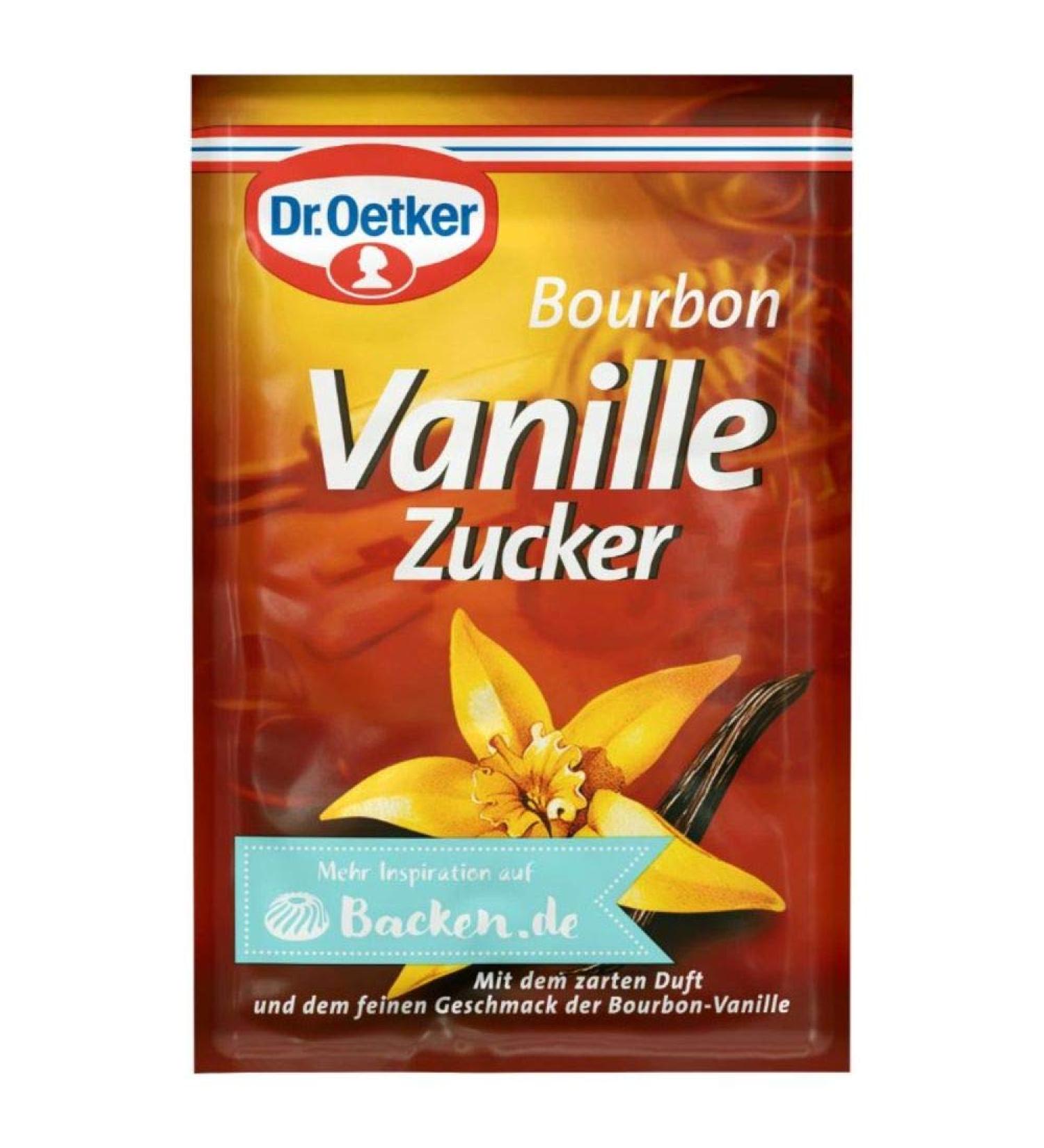Dr. Oetker Bourbon Vanilla Sugar - 3 x 8g | Vegan Flavor Enhancer for Cakes Desserts & Shakes - 24g Pack - Buy Online on GoSupps.com