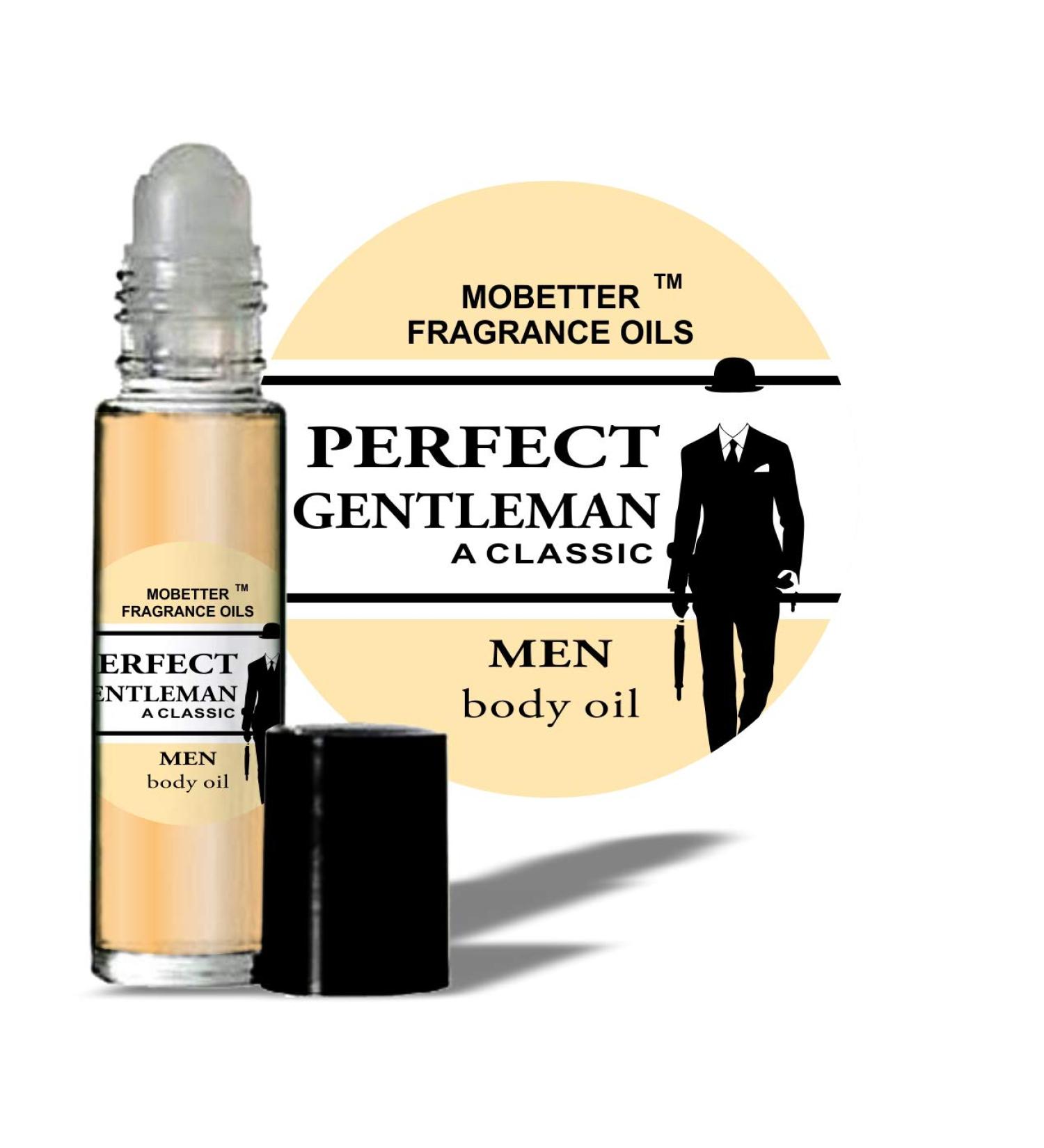 Perfect Gentleman A Classic Men Cologne Body Oil 1/3 oz roll on Glass Bottle by Mobetter Fragrance Oils