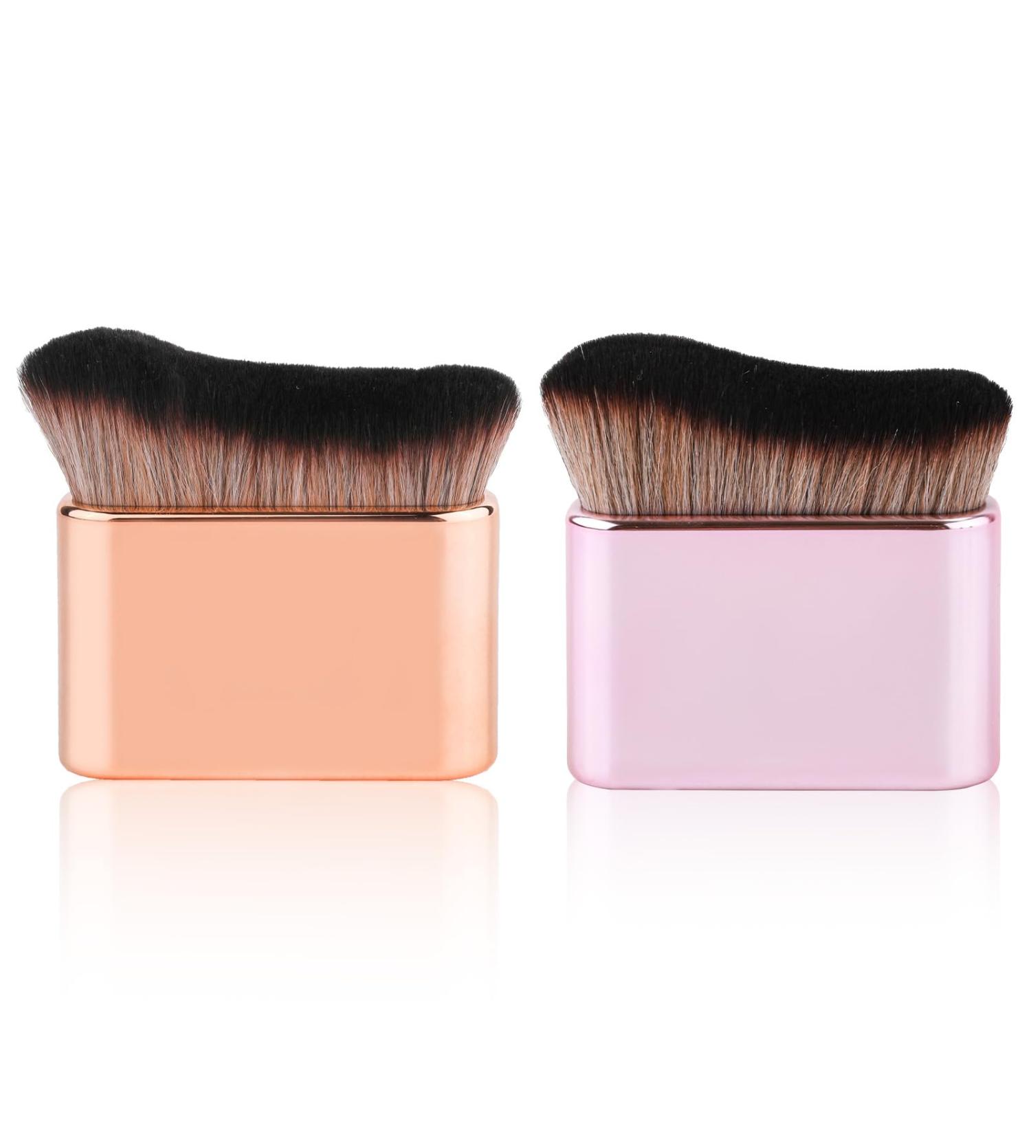 2pcs Self Tanning Brushes Liquid Foundation for Kabuki Self Tan Brush Applicator Body Makeup Brushes for Self Tanner Body Face (Rose Pink Gold) - Buy Online on GoSupps.com