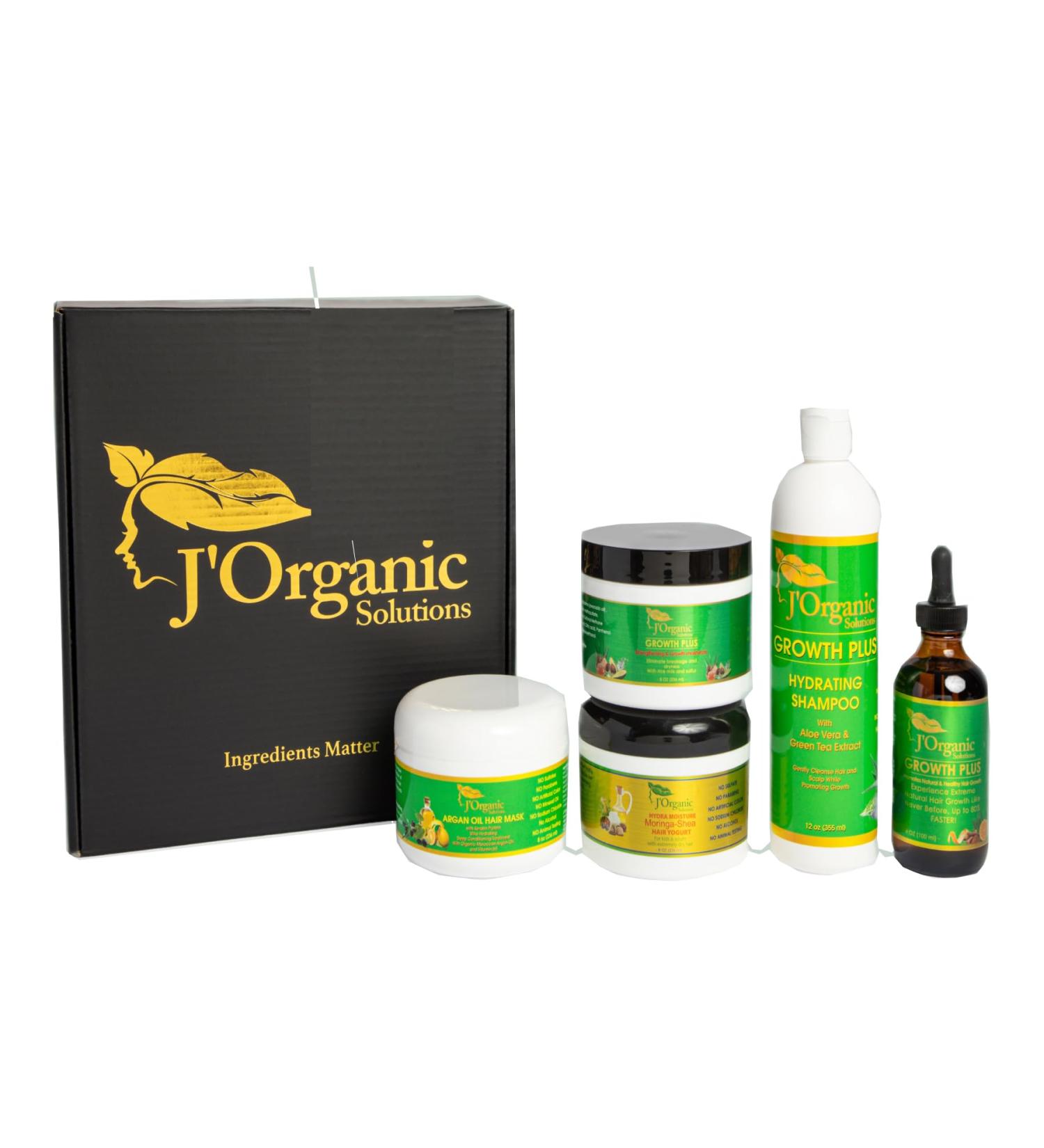 J Organic Solutions Super Healthy Hair Growth Set | Complete 5 Products for Thriving Hair - Shop Now for International Shipping - Buy Online on GoSupps.com