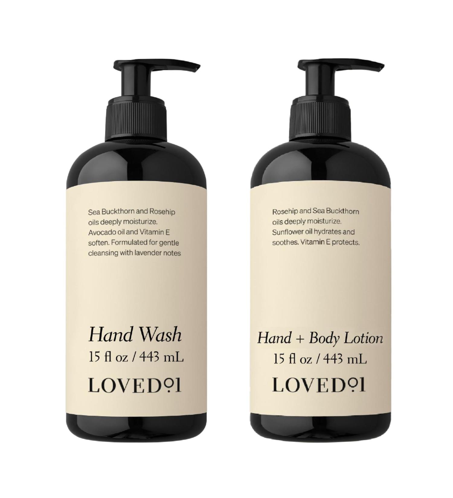 Loved01 Hand Soap and Lotion Set Oprah's Favorite Things Cleansing & Moisturizing Bundle (15 Oz Hand Wash & 15 Oz Body Lotion) - Buy Online on GoSupps.com