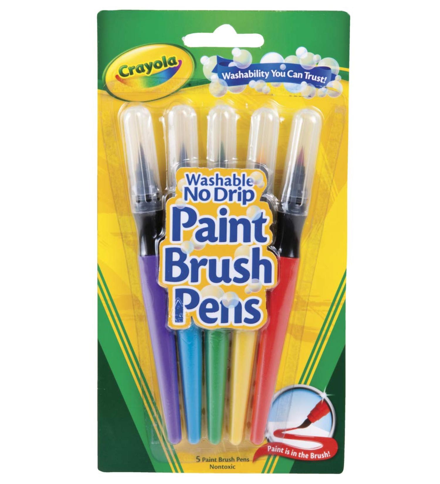 Crayola Brush Pens - 5 Count Paint Set for Art Supplies & Painting Supplies - Buy Online on GoSupps.com