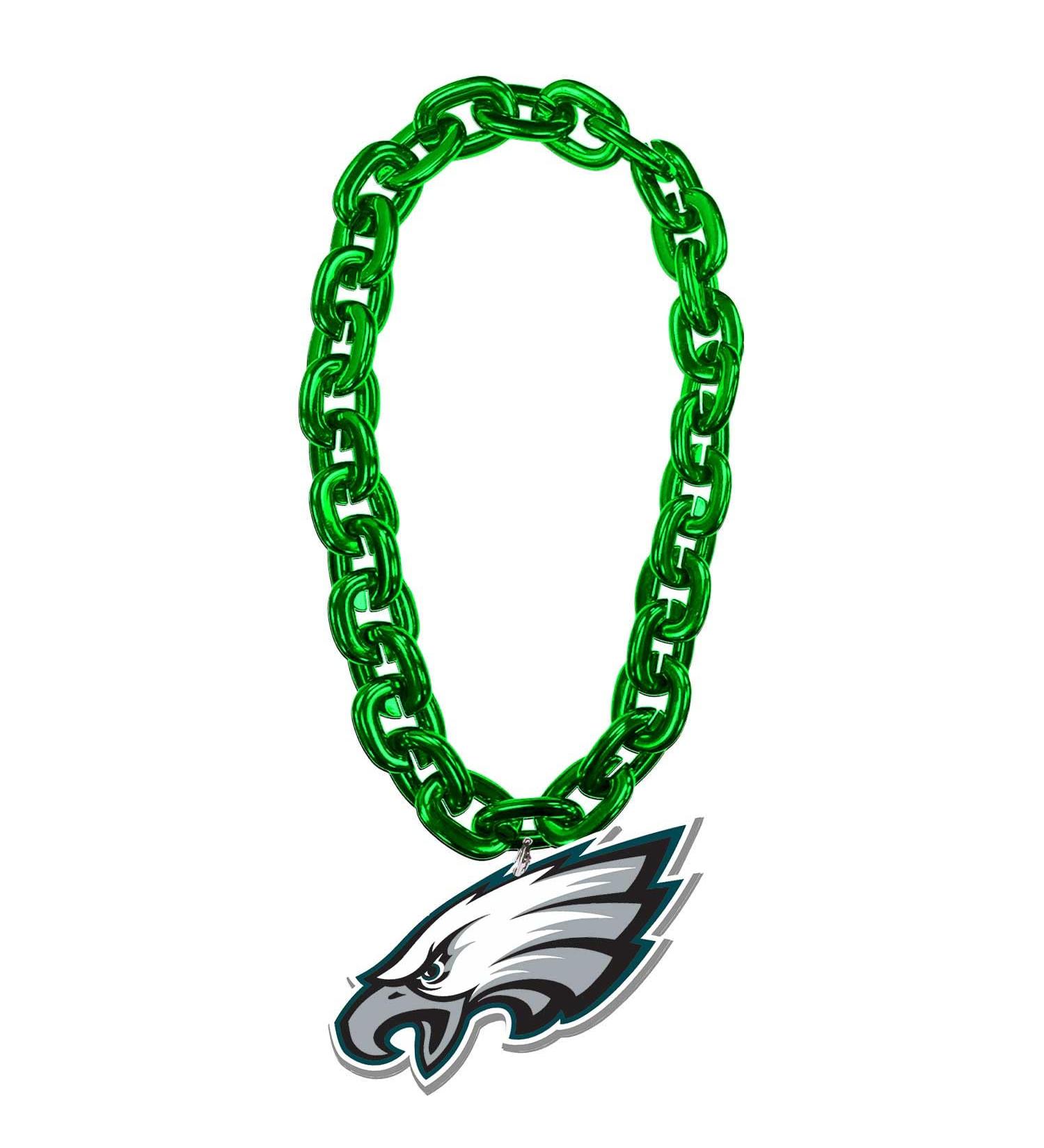 Aminco NFL Philadelphia Eagles Team Fan Necklace Green Eagle Head