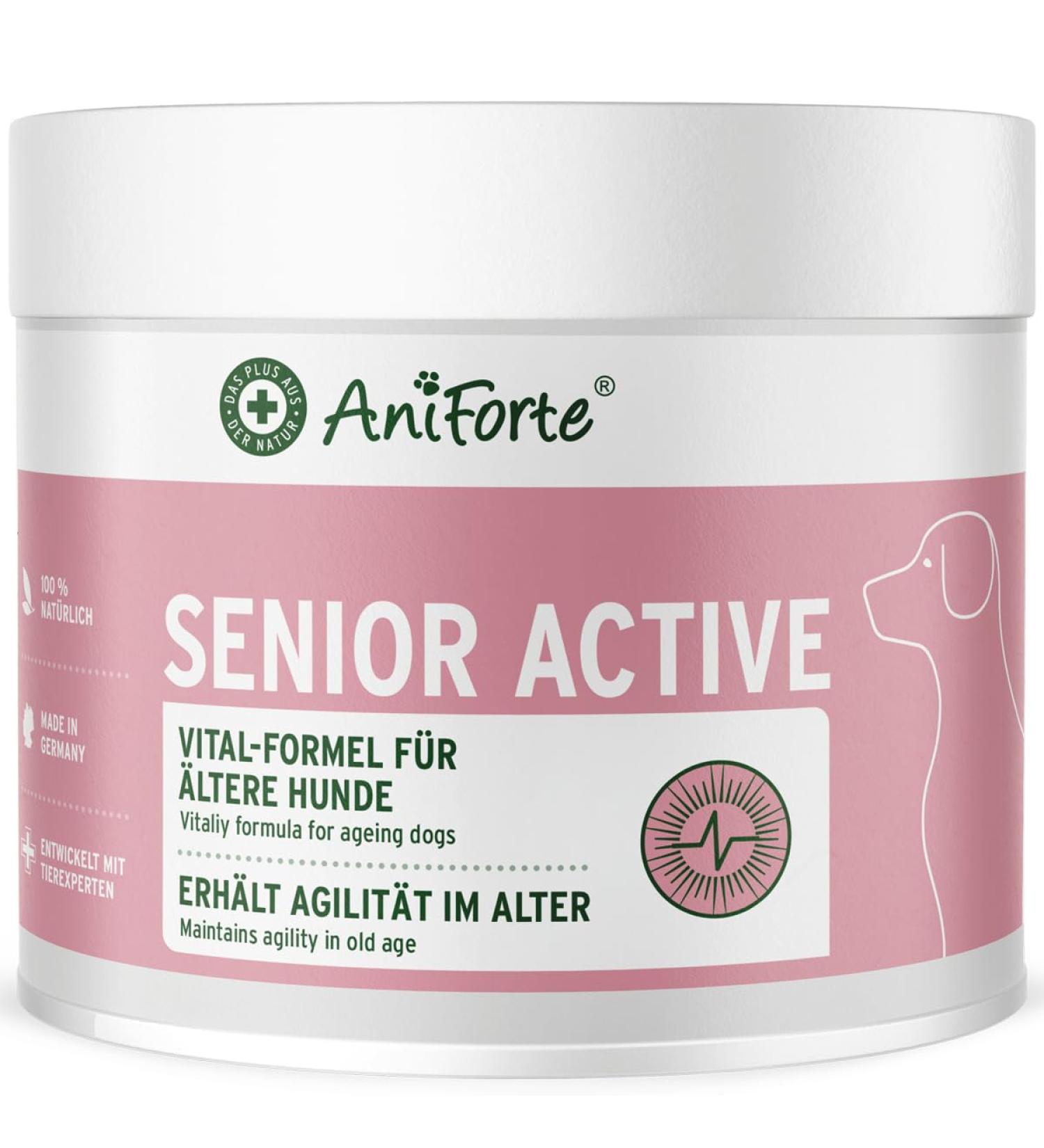 AniForte Senior Active - Minerals and vitamins for Senior Dogs supports memory and heart function (250g) - Buy Online on GoSupps.com