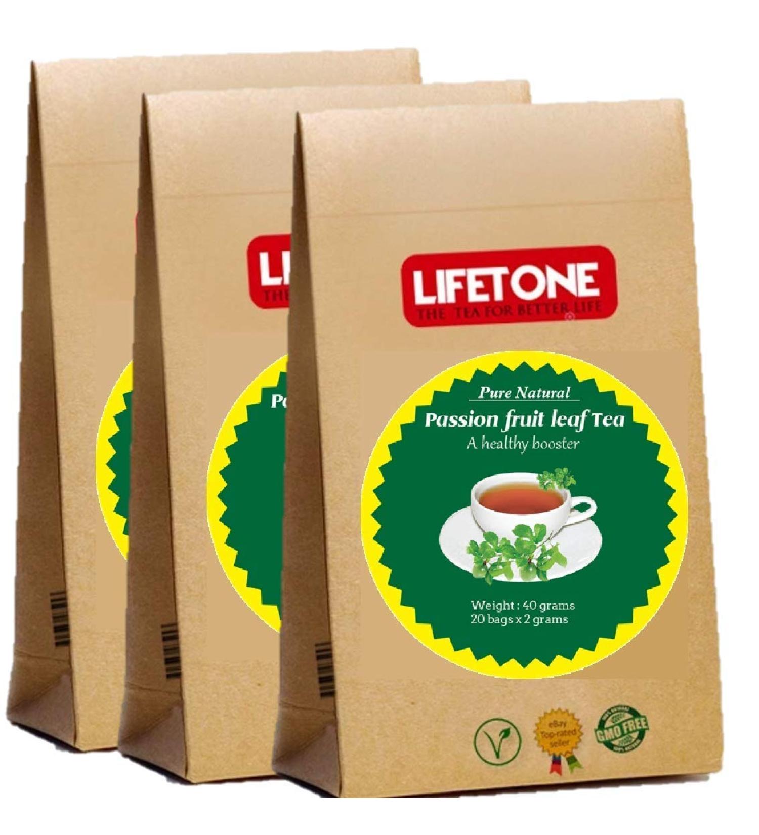 lifetone the tea for better life Passion Fruit Leaf Tea | Healthy Pressure | Deliciously Peace in Mind | Stress Relief Tea (60 Teabags)