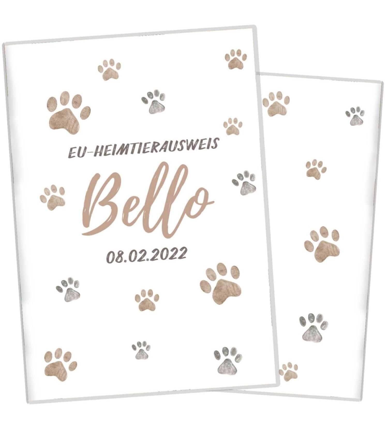 Personalized Wilhelm Fell Case for EU Pet ID Card - Custom Paw Beige Cover for Pet Owners | Unique Gift Idea - Buy Online on GoSupps.com