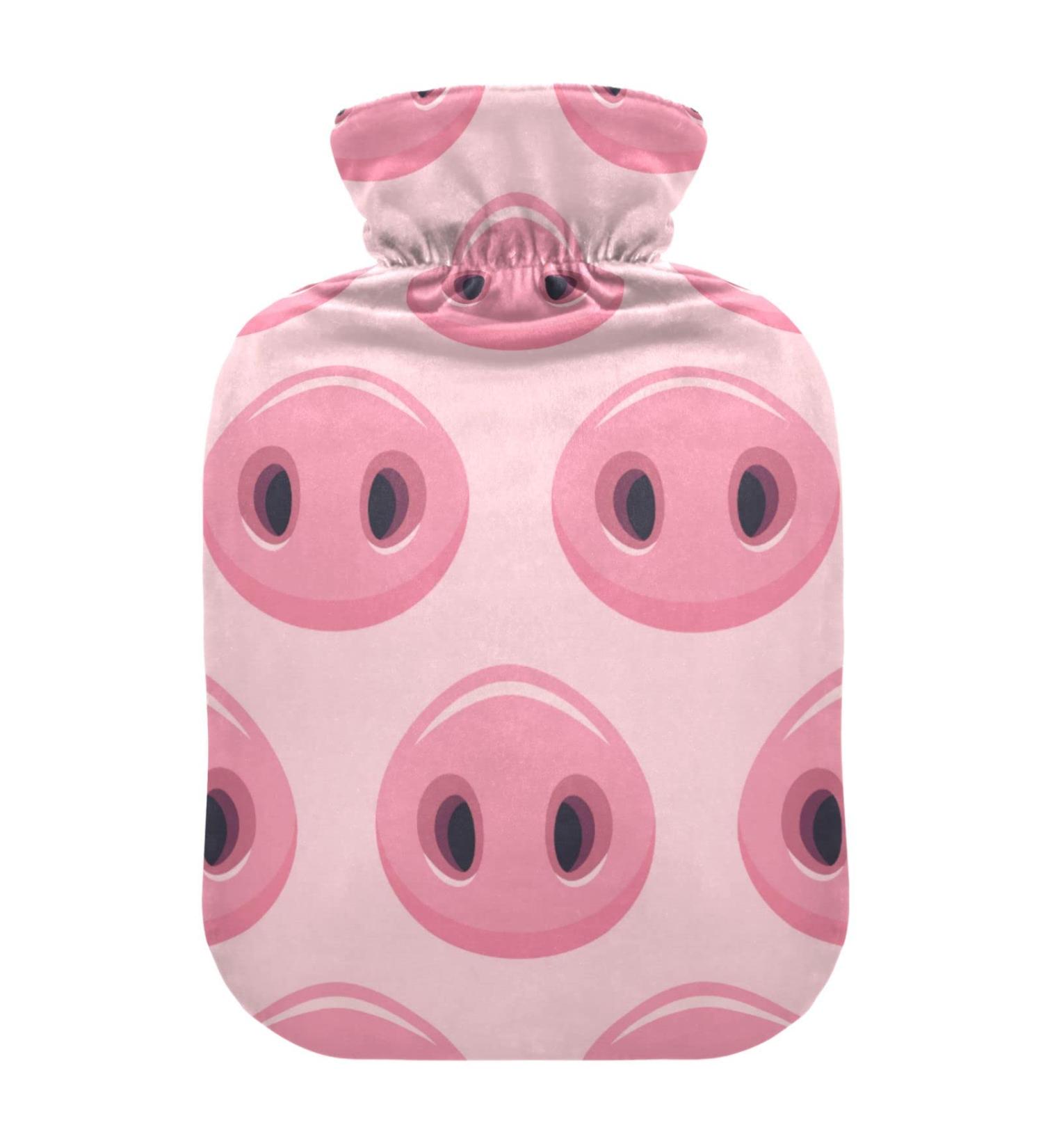1L Heat Bottle - Durable Warm-Up Bag for Pain Relief | Cute Pink Pig Pattern | Ideal for Hands Feet Shoulders and Cramps | Heat Therapy Solution - Buy Online on GoSupps.com