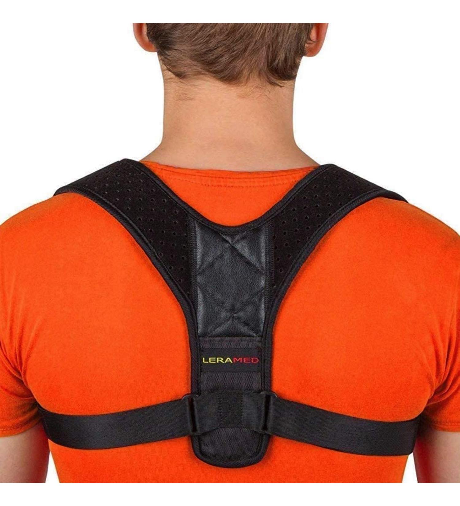 Leramed New 2023 Posture Corrector for Men and Women - Adjustable Upper Back Brace for Clavicle Support, Pain Relief from Neck, Back, Shoulder - Buy Online on GoSupps.com