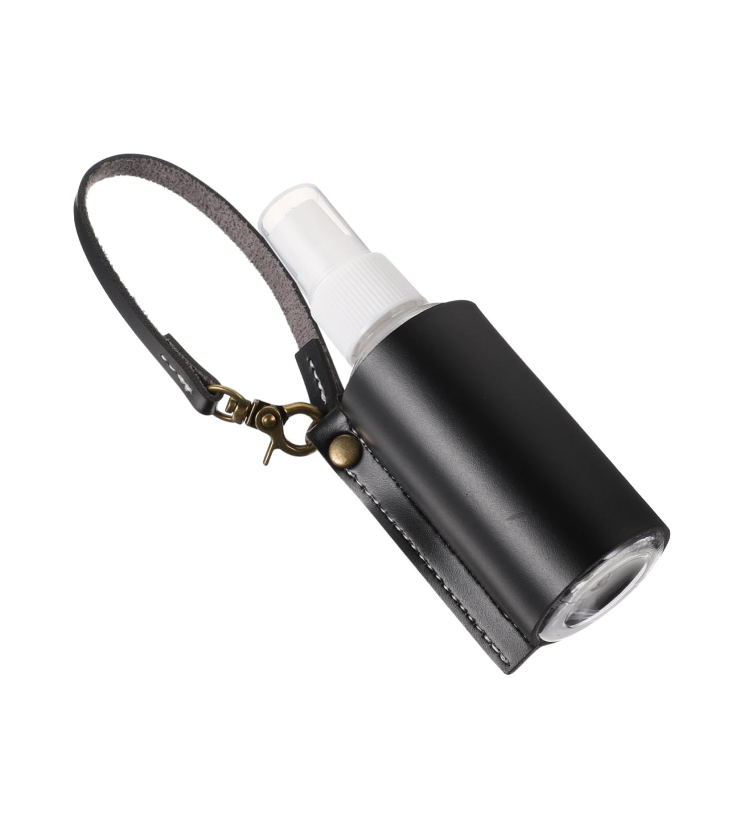 Housoutil 1 Set Key Chain Hand Holder Leather Key Holder Kids Keychains Keychain for Kids Travel Toiletries Keychains for Travel Container Kickstand Pu Leather Disinfection Alcohol Perfume 13X5X4CM Black - Buy Online on GoSupps.com