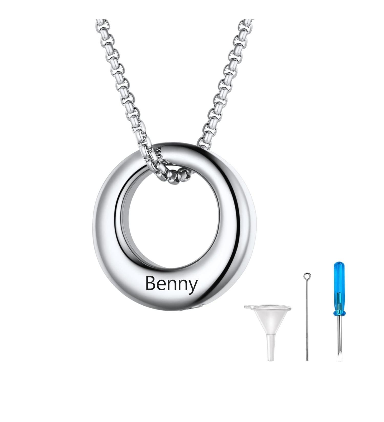 U7 Ladies Cremation Urn Necklace - Celtic Knot & Dog Feet Pendant - Stainless Steel Ash Jewelry for Men - Fire Burial Accessory - Buy Online on GoSupps.com