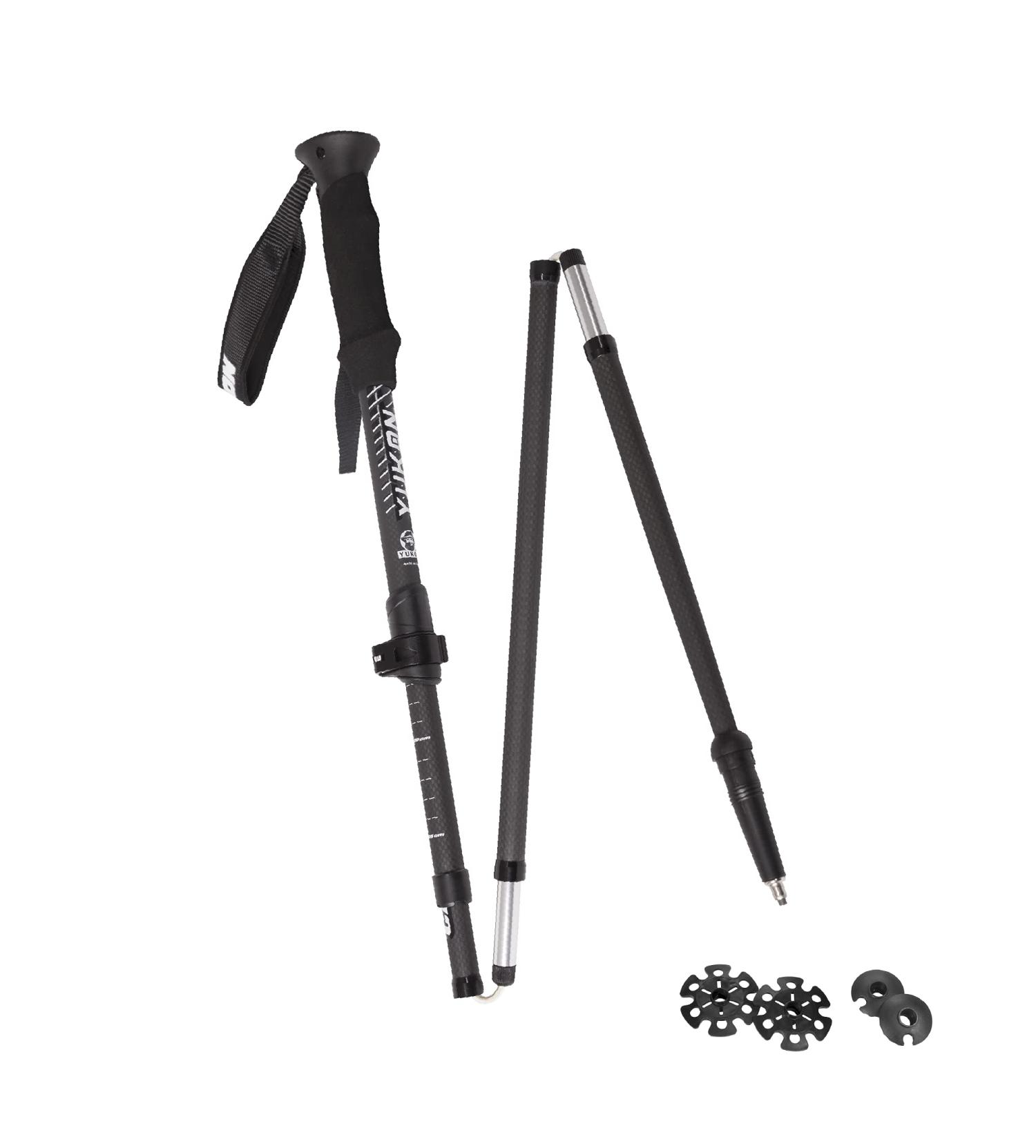 Yukon Charlie's Carbon Lite Flip Out Trekking Poles with Fast Lock Adjustment System - Includes Trekking and Snow Baskets - Buy Online on GoSupps.com