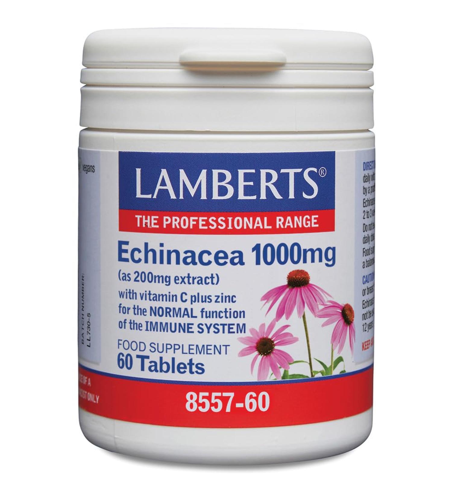  Lamberts Lamberts Echinacea 1000mg - 60 Tablets - Buy Online on GoSupps.com
