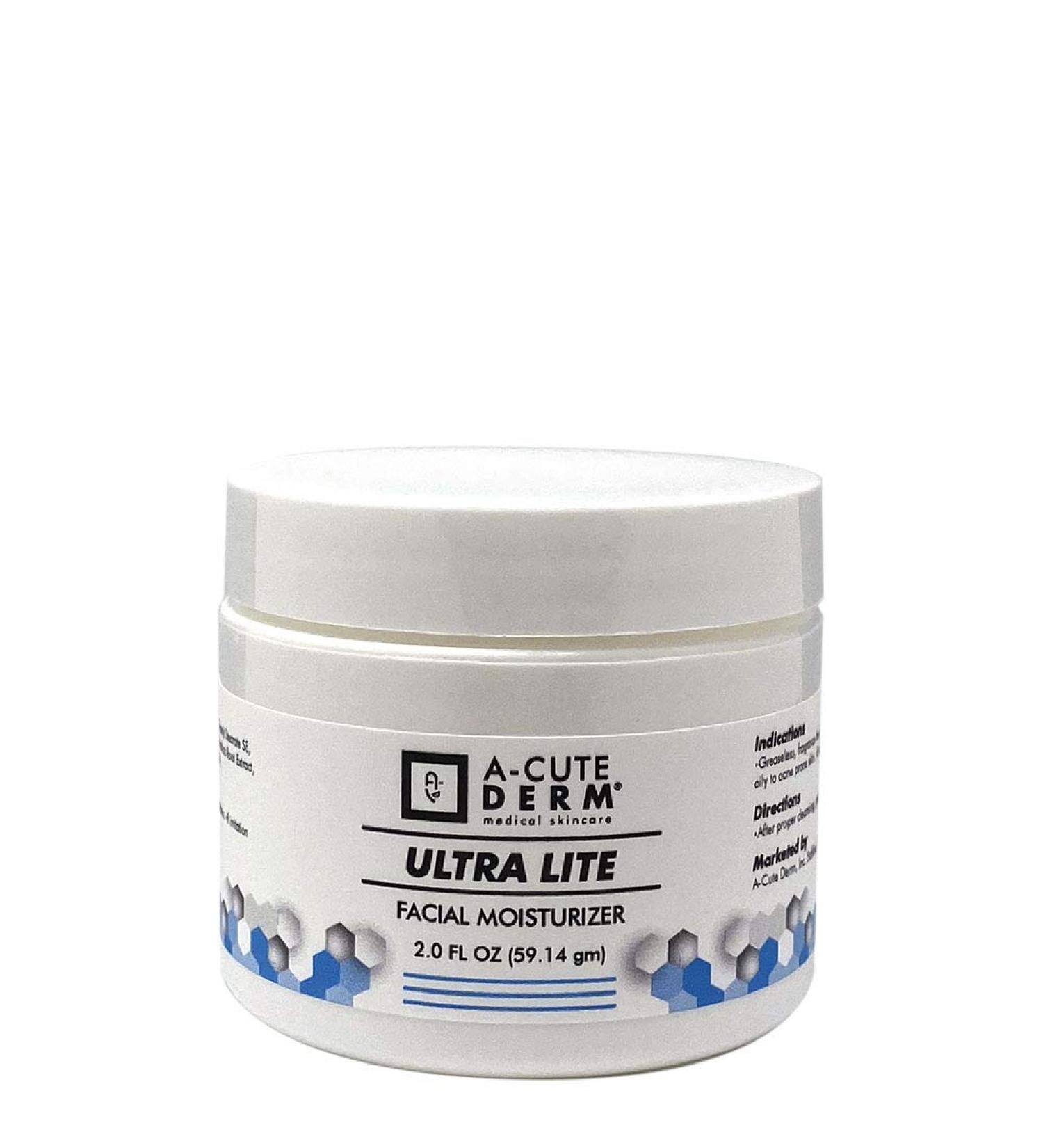 A-Cute Derm Ultra Lite Facial Moisturizer for Dry Skin | Helps in Soften and Rehydrate Skin | Day and Night Cream (2.0 oz)