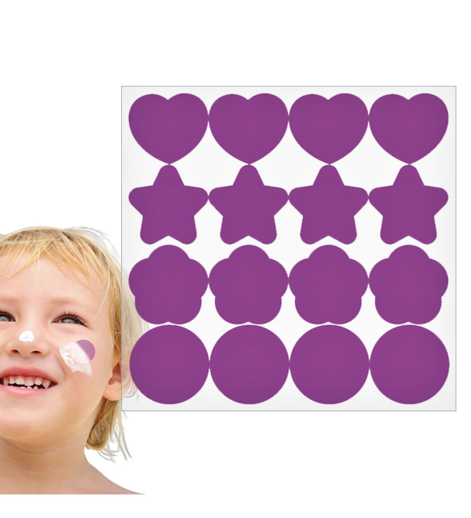 Vesone 16 UV Stickers for Sunscreen UV Detection Reminder UV Patch Waterproof UV Patches Sunscreen Color Changing UV Detecting Patches Know When to Reapply Sunscreen for Adults and Kids - Buy Online on GoSupps.com