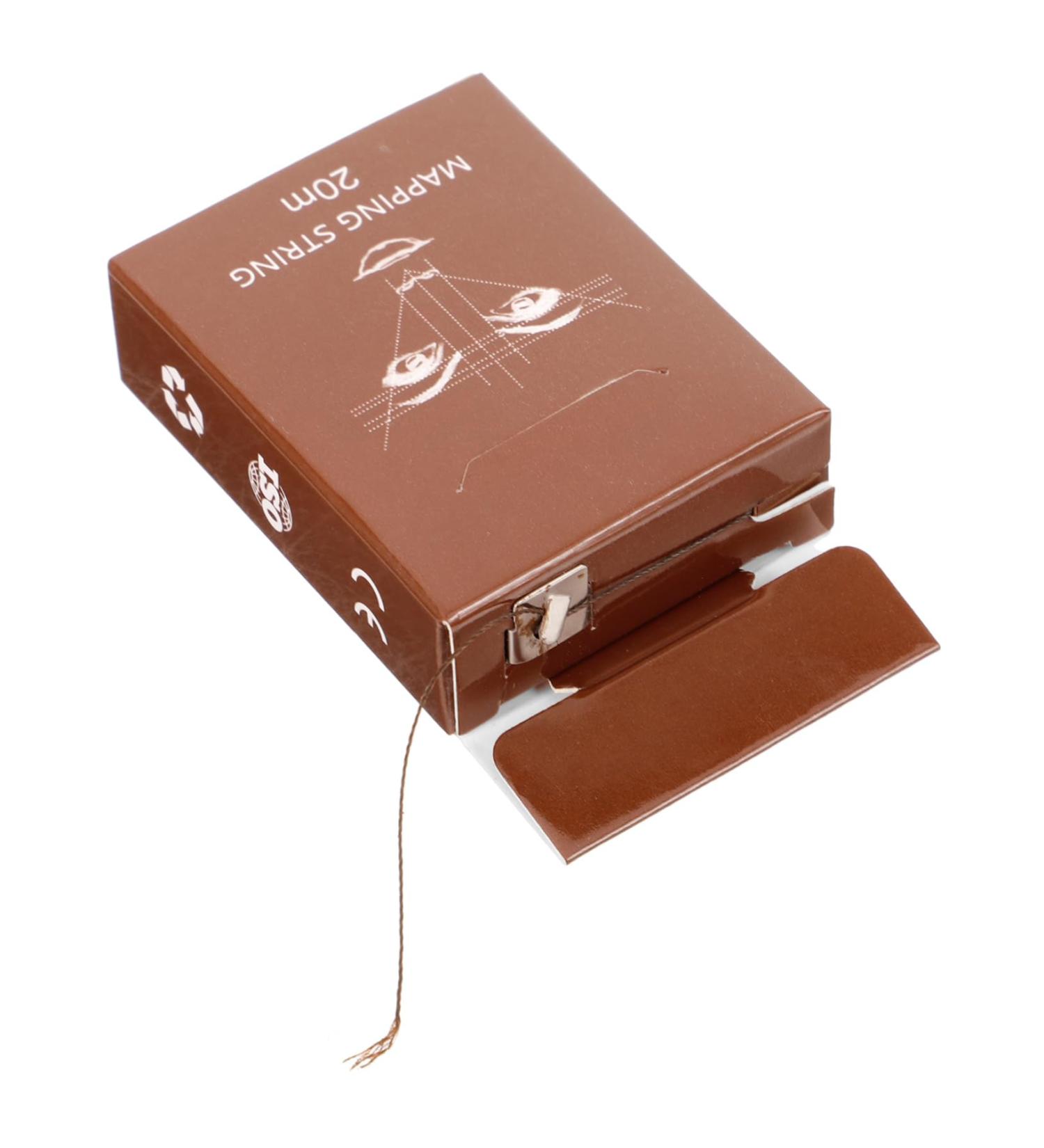 Healeved 1 Box String Ruler Ink Eyebrow Locating Ruler Eyebrow Drawing Aids Draw a Line 6.10X4.60X1.80CM Light Brown - Buy Online on GoSupps.com